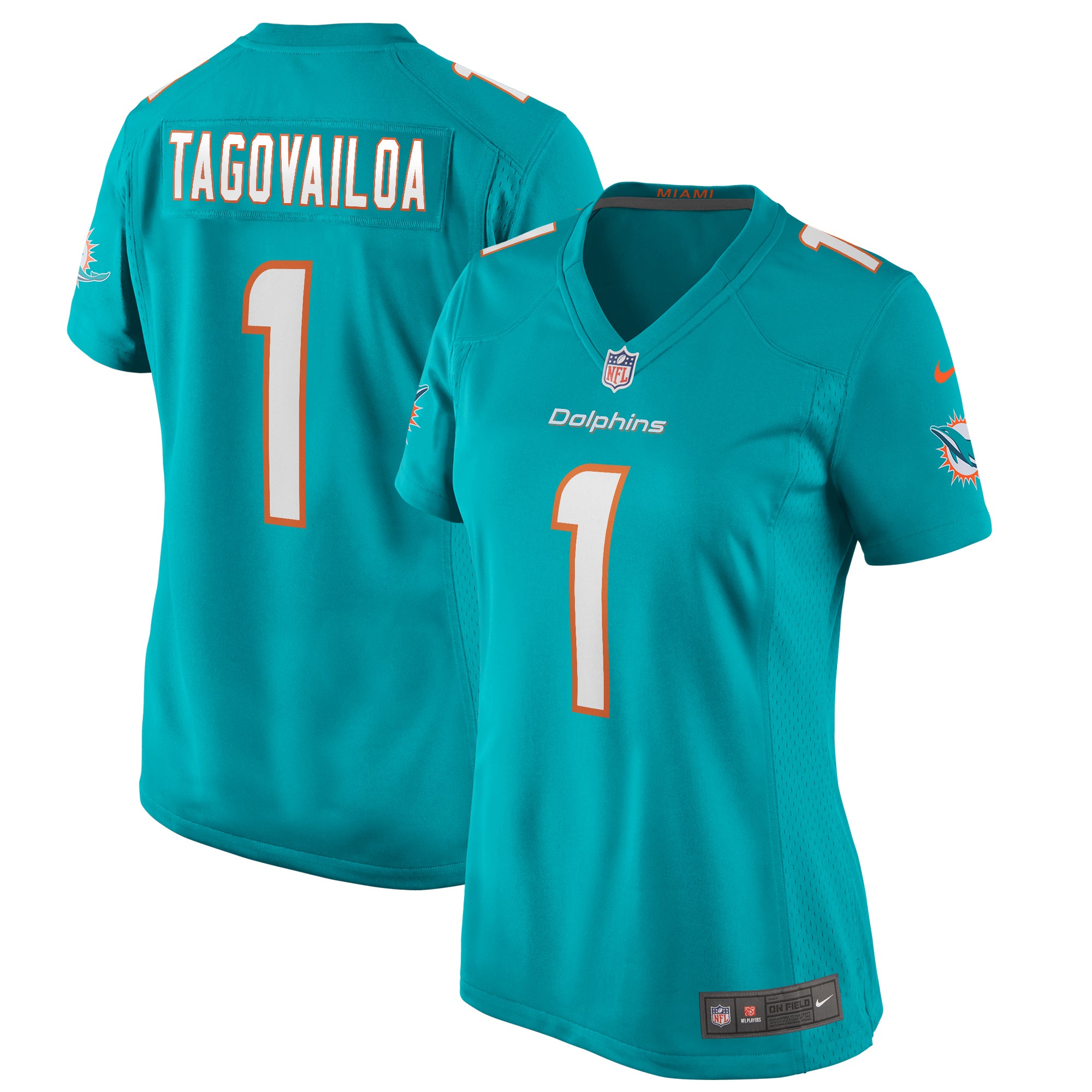 Tua Tagovailoa Miami Dolphins Nike Women s Game Jersey   Aqua
