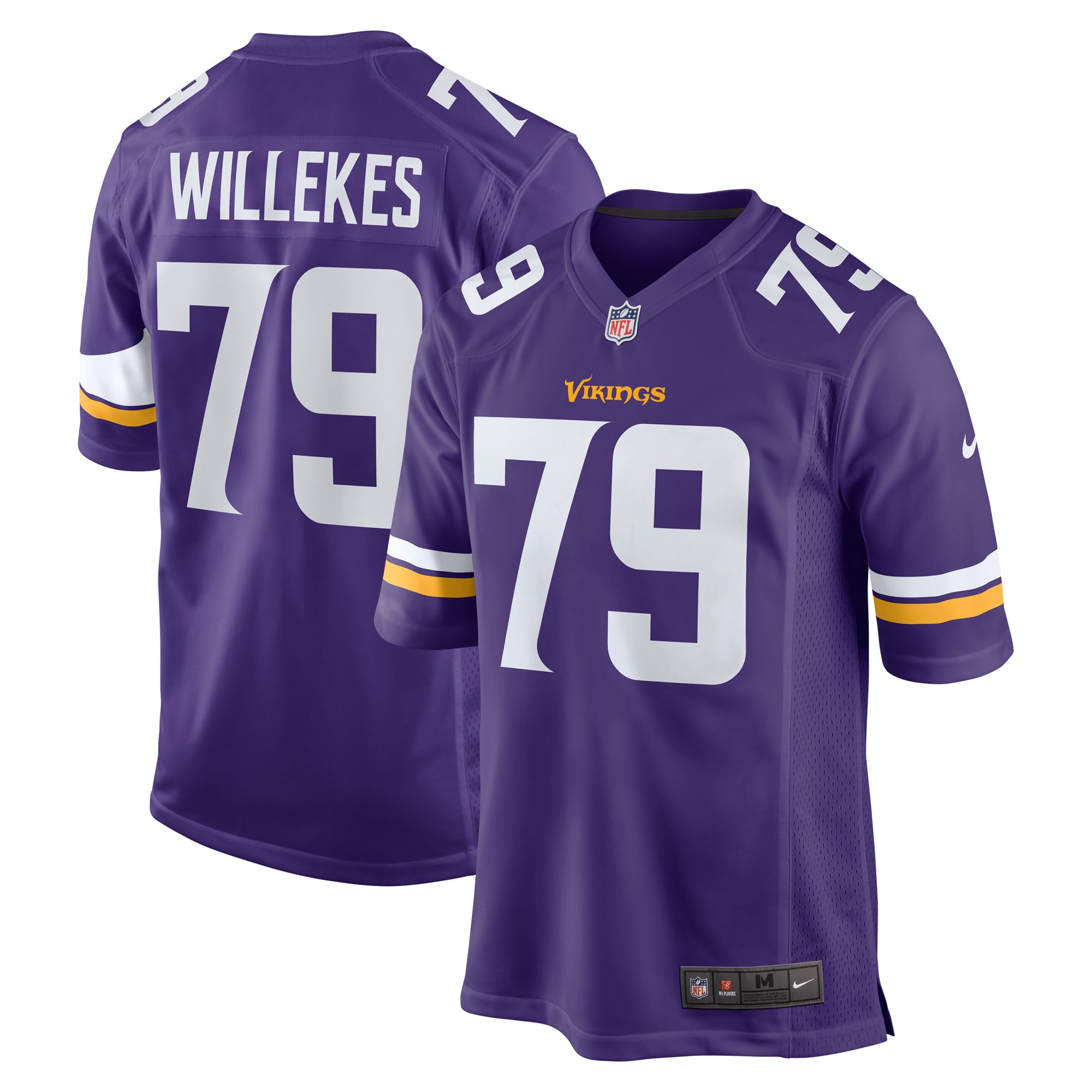 Men s Nike Kenny Willekes Purple Minnesota Vikings Game Jersey