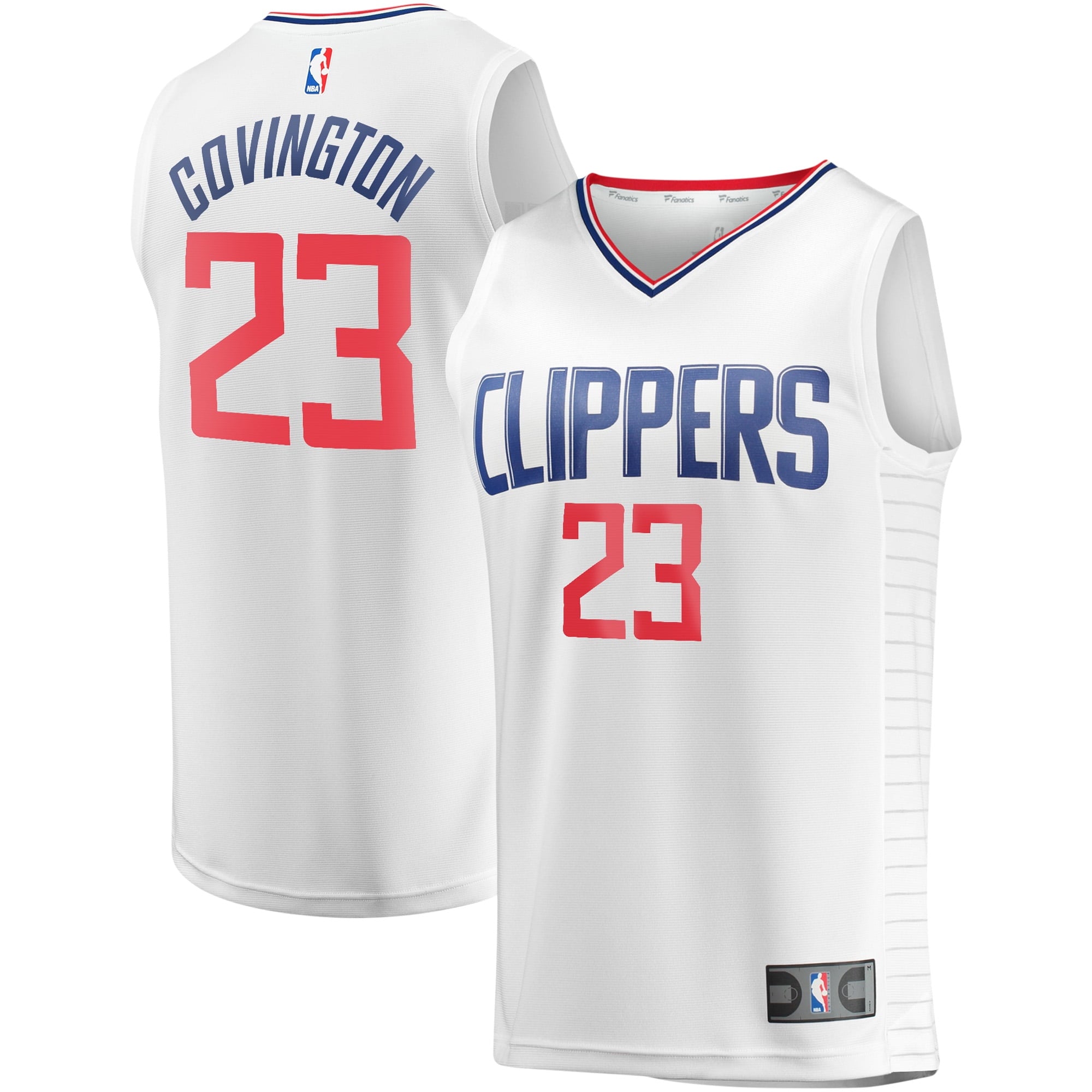 Youth Fanatics Branded Robert Covington White LA Clippers Fast Break Player Jersey - Association Edition