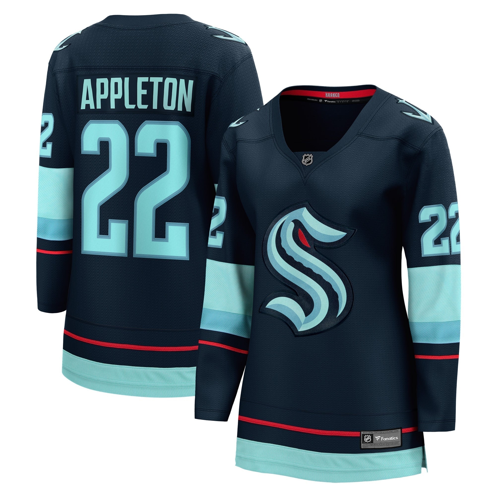 Women's Fanatics Branded Mason Appleton Deep Sea Blue Seattle Kraken Home Breakaway Player Jersey