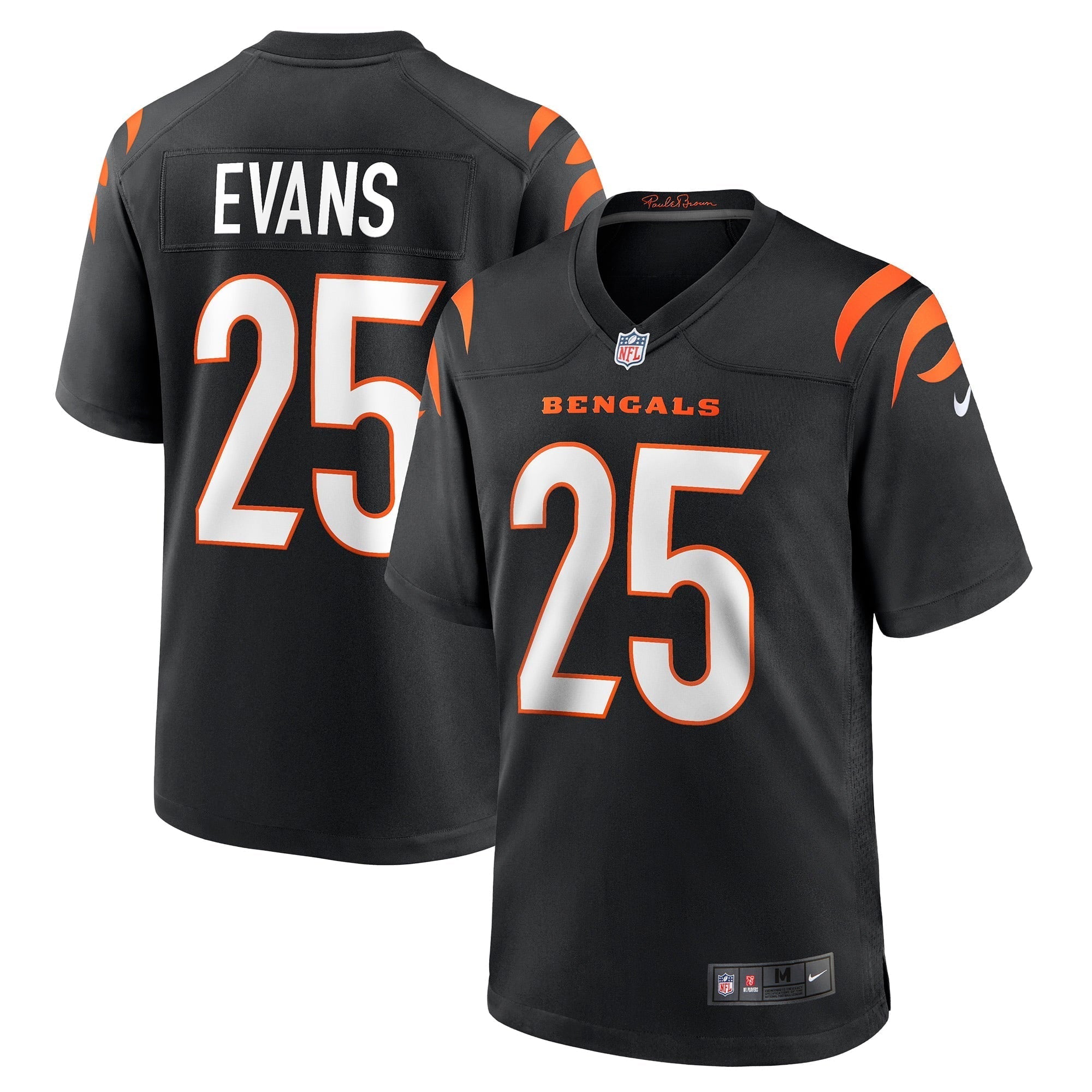 Men s Nike Chris Evans Black Cincinnati Bengals Game Jersey