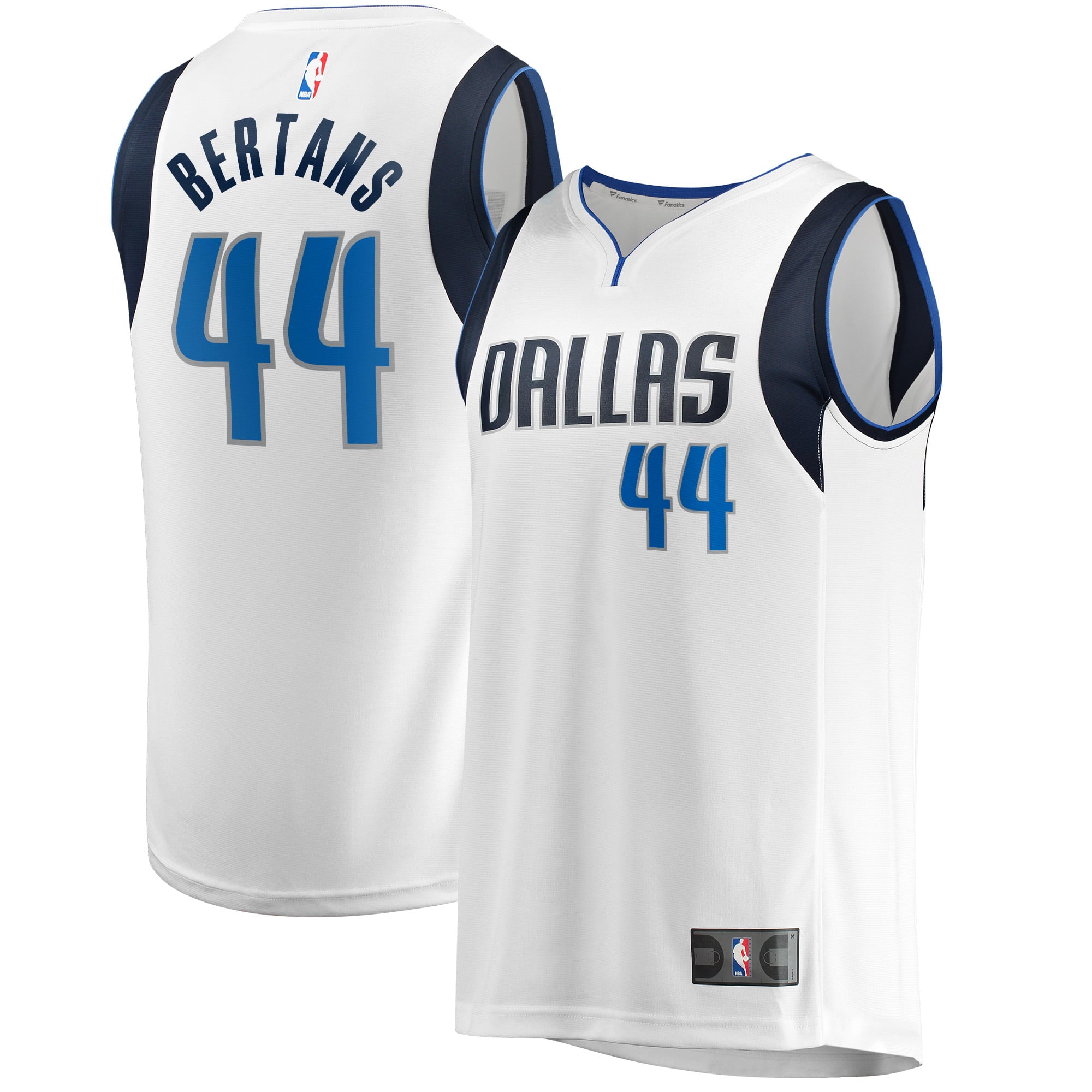 Men's Fanatics Branded Davis Bertans White Dallas Mavericks Fast Break Player Jersey - Association Edition