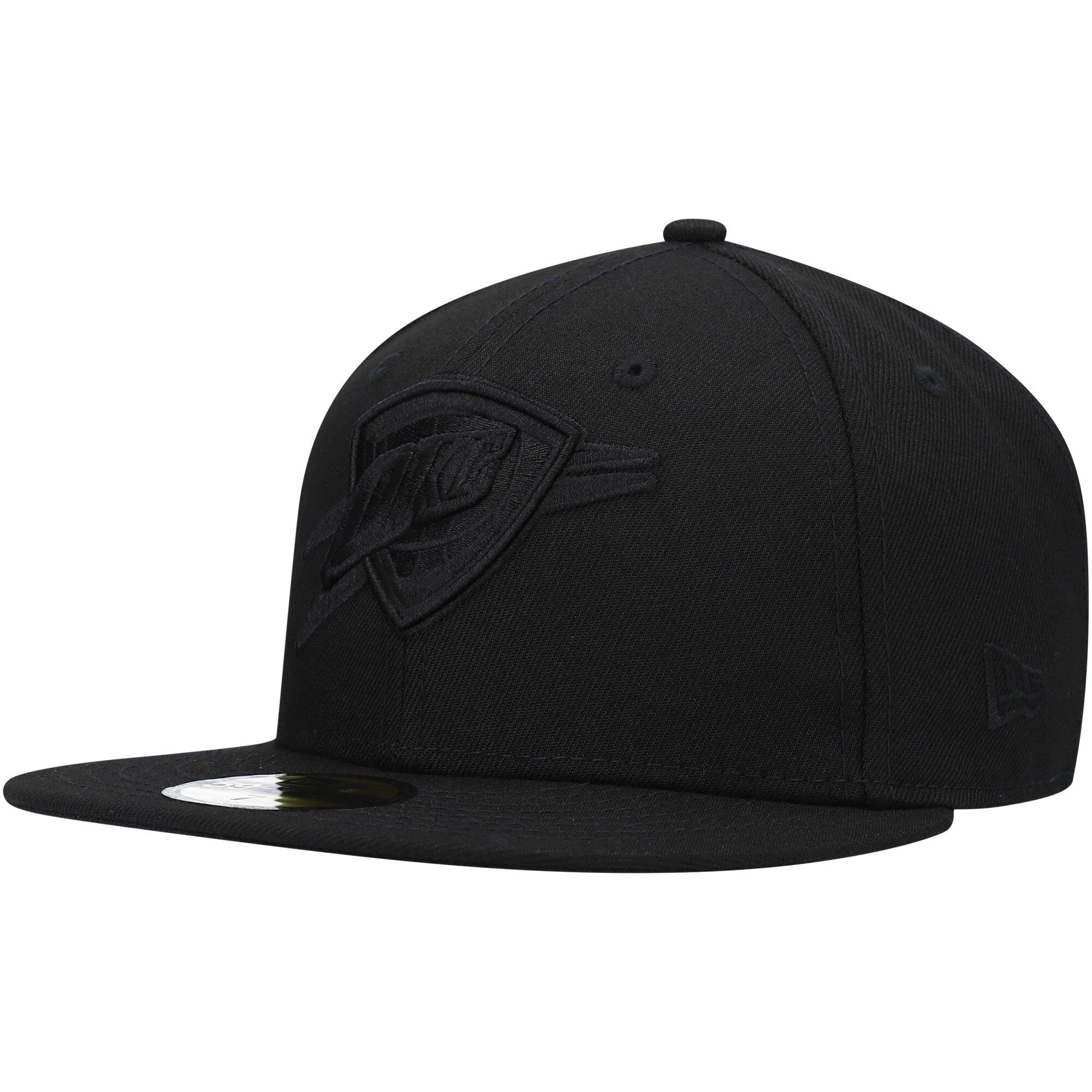Oklahoma City Thunder New Era Black On Black 59FIFTY Fitted Hat