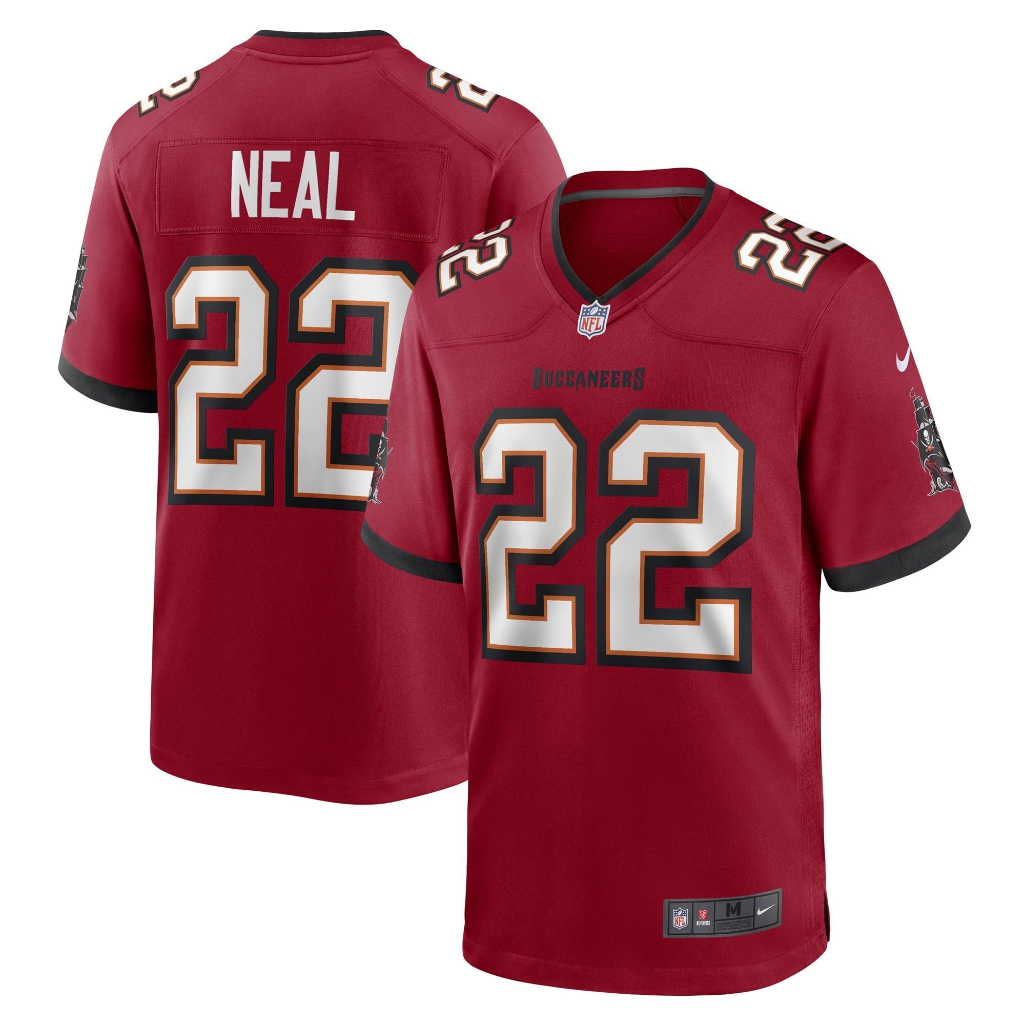Men s Nike Keanu Neal Red Tampa Bay Buccaneers Game Player Jersey