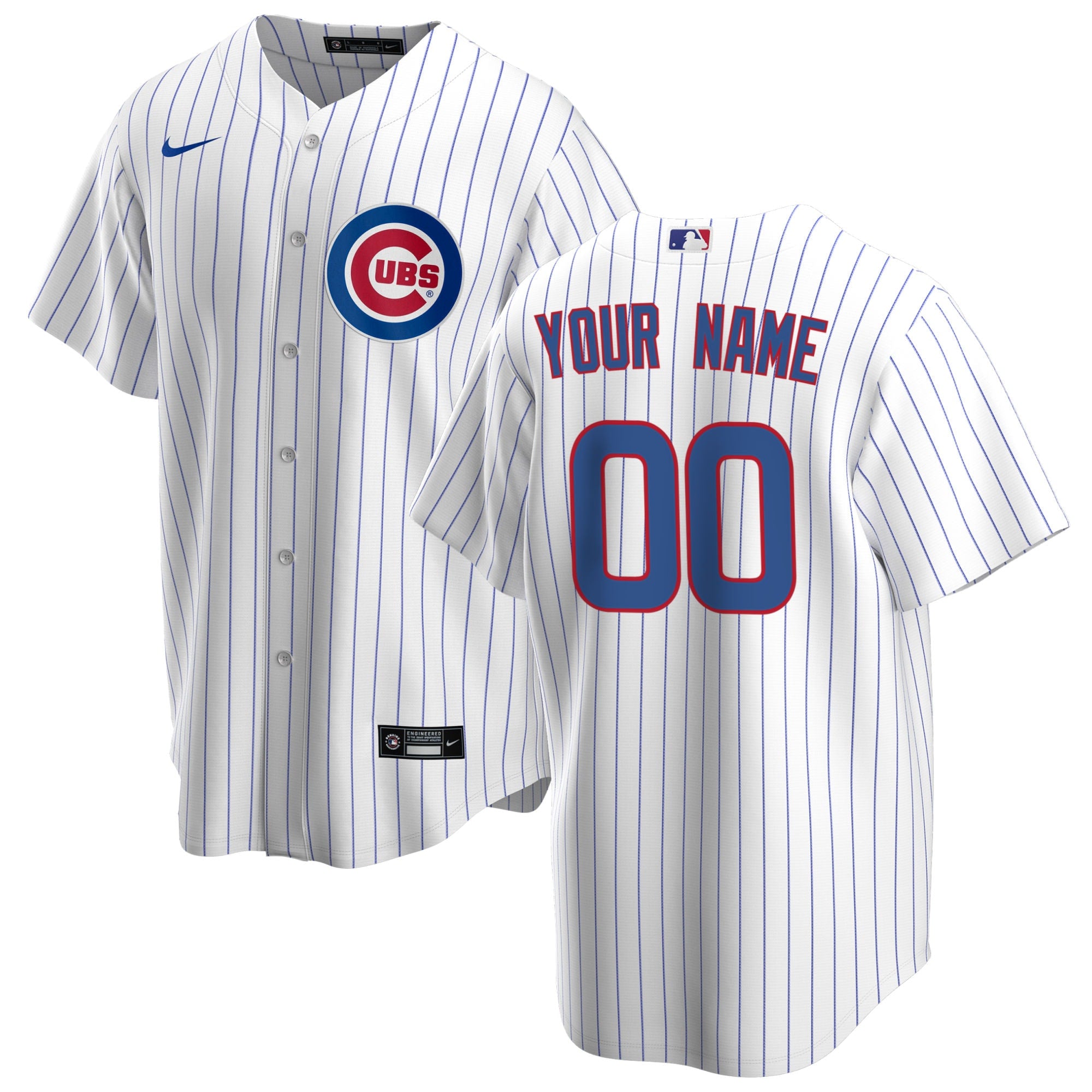 Chicago Cubs Nike Home Replica Custom Jersey - White