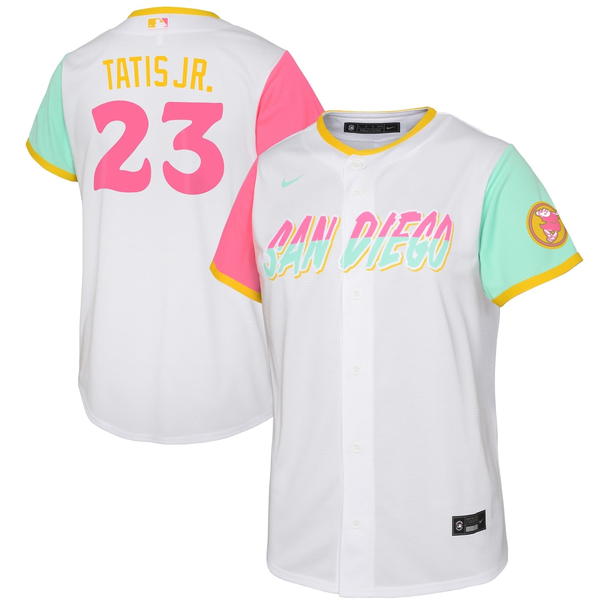 Toddler Nike Fernando Tatis Jr. White San Diego Padres 2022 City Connect Replica Player Jersey