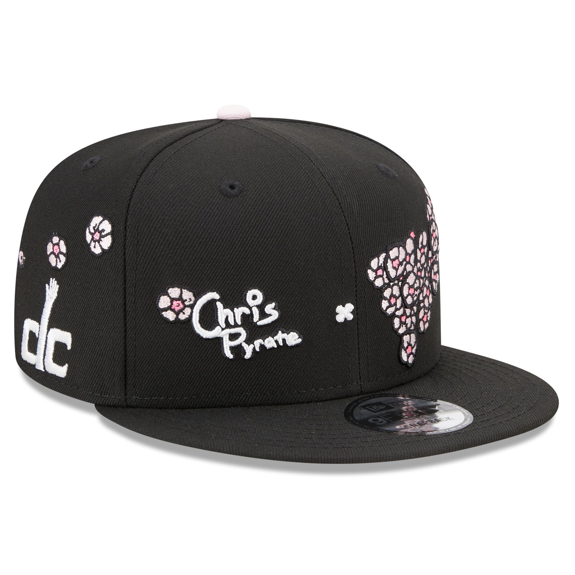 Washington Wizards New Era Chris Pyrate Cherry Blossom 9FIFTY Snapback Hat - Black