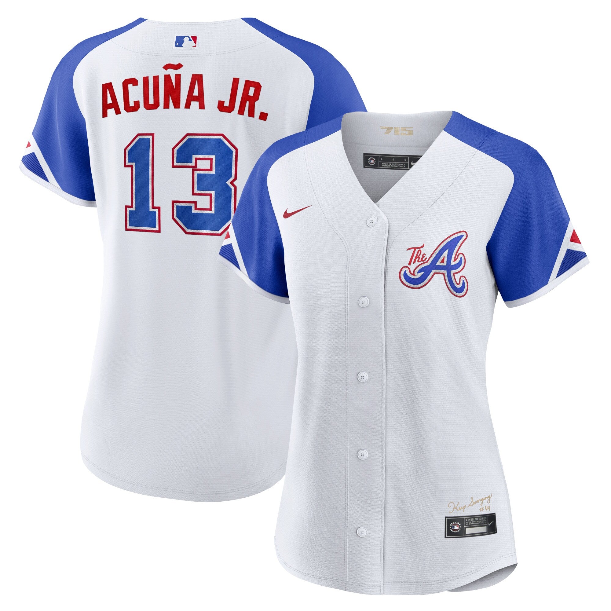 Ronald Acuna Jr. Atlanta Braves Nike Women's 2023 City Connect Replica Player Jersey - White