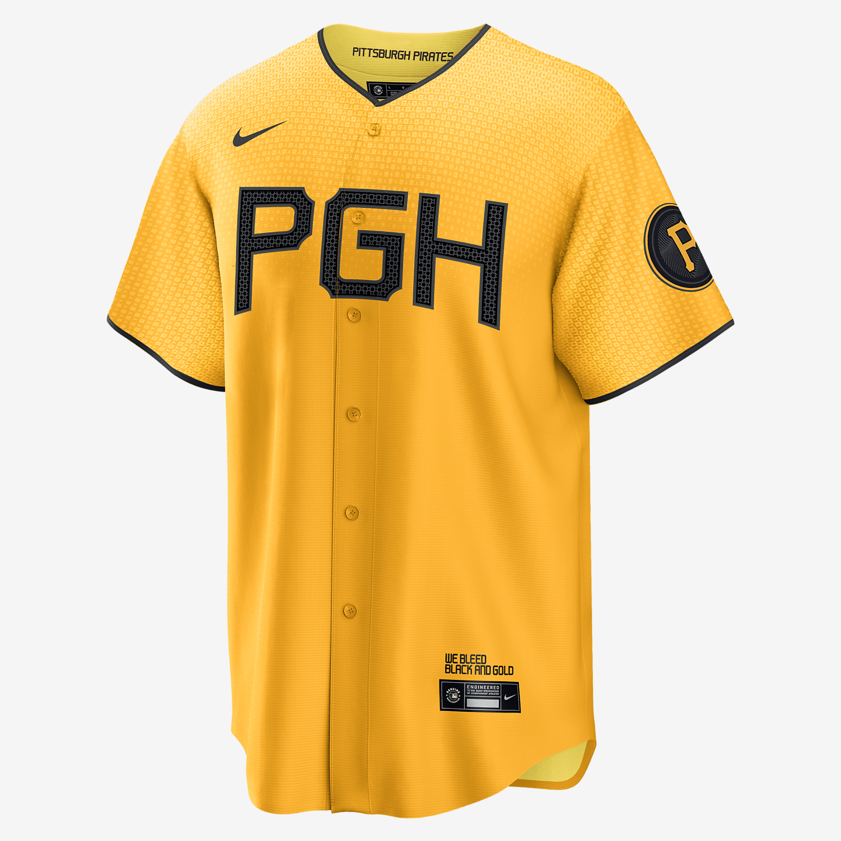 MLB Pittsburgh Pirates City Connect (Bryan Reynolds) Men's Replica Baseball Jersey - Sundown/Black