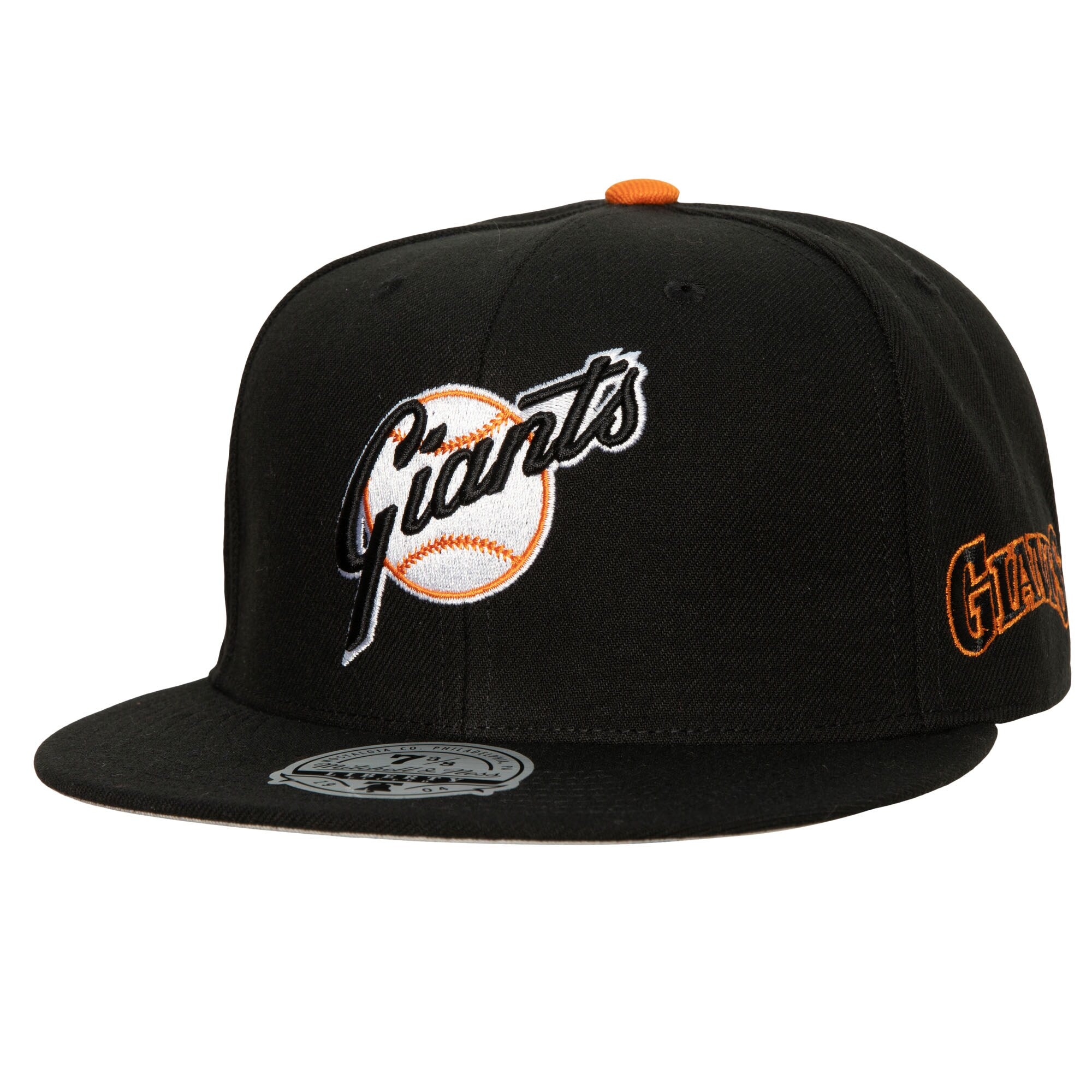 San Francisco Giants Mitchell & Ness Bases Loaded Fitted Hat - Black/