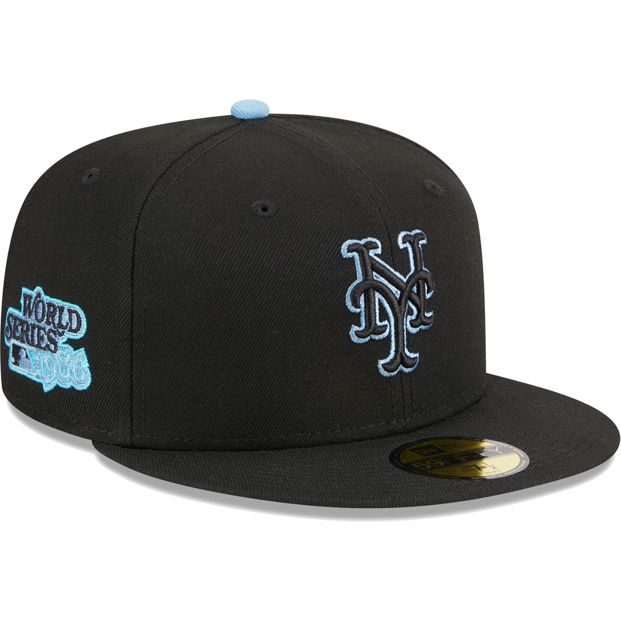 New York Mets New Era Pastel Undervisor 59FIFTY Fitted Hat - Black