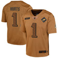 Jalen Hurts Philadelphia Eagles Nike Youth 2023 Salute To Service Limited Jersey   Brown
