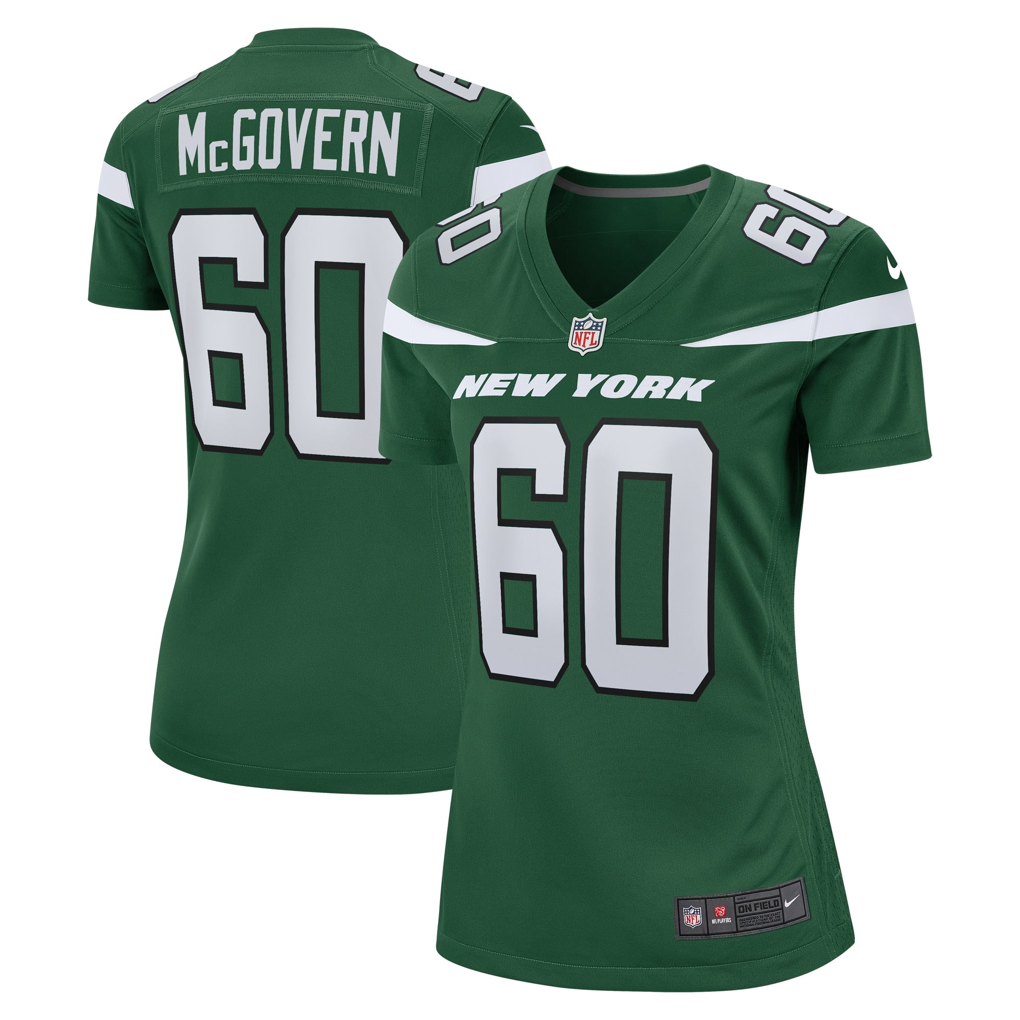 Connor McGovern New York Jets Nike Women s Game Jersey   Gotham Green