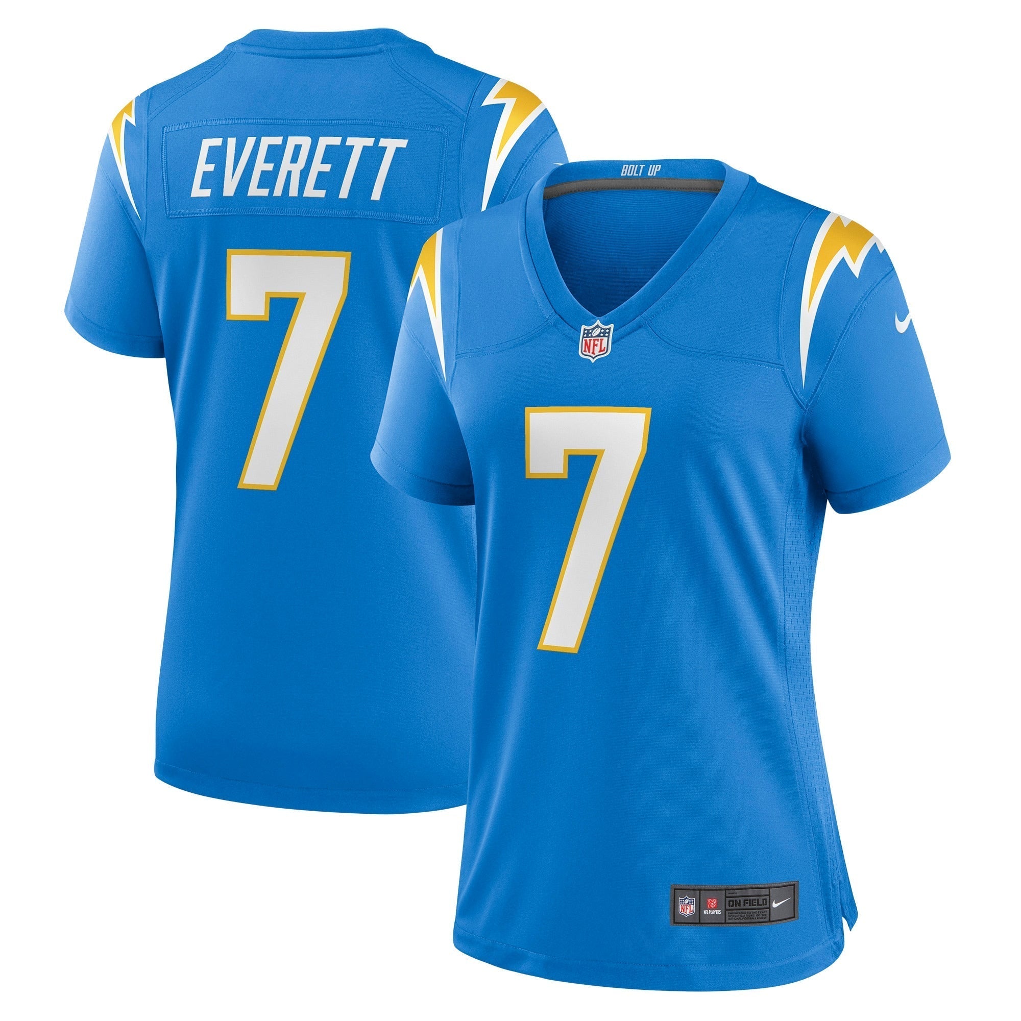 Women s Nike Gerald Everett Powder Blue Los Angeles Chargers Player Game Jersey