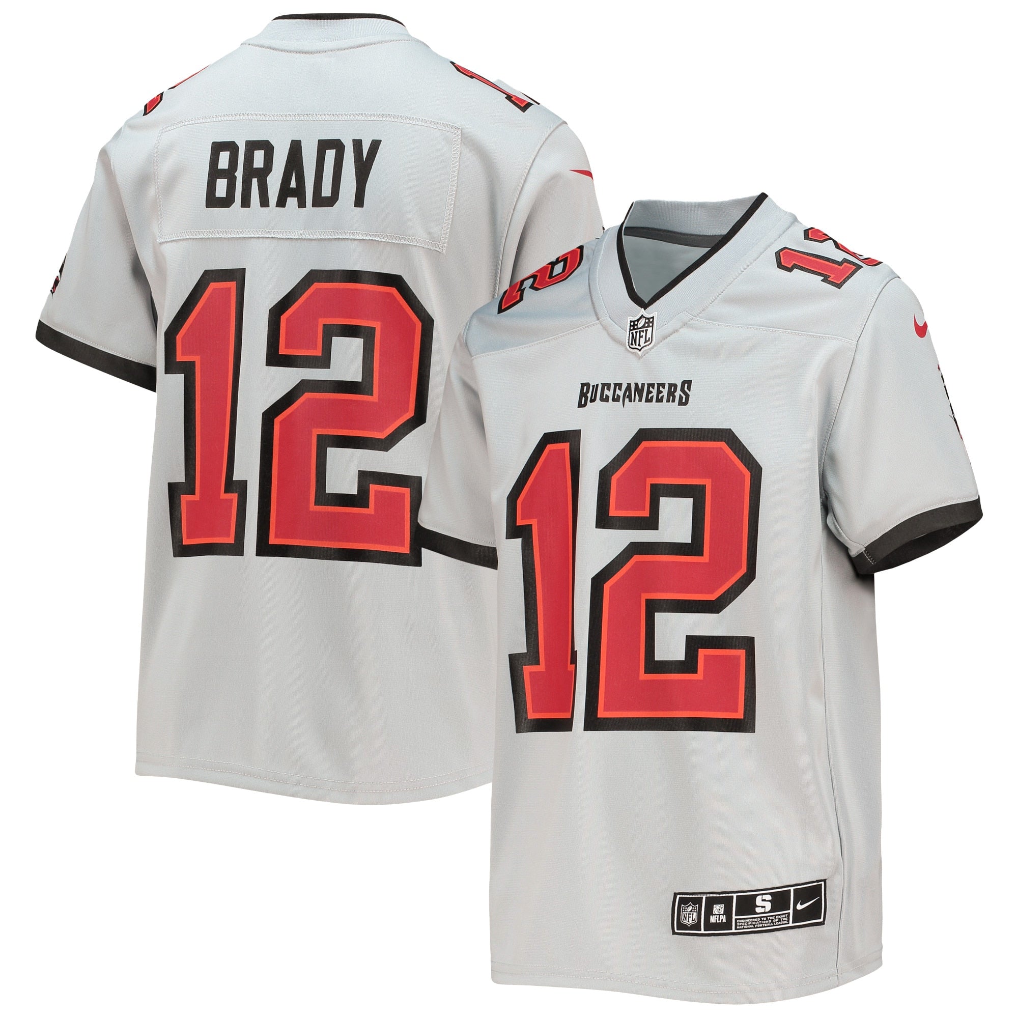 Tom Brady Tampa Bay Buccaneers Nike Youth Inverted Team Game Jersey   Gray