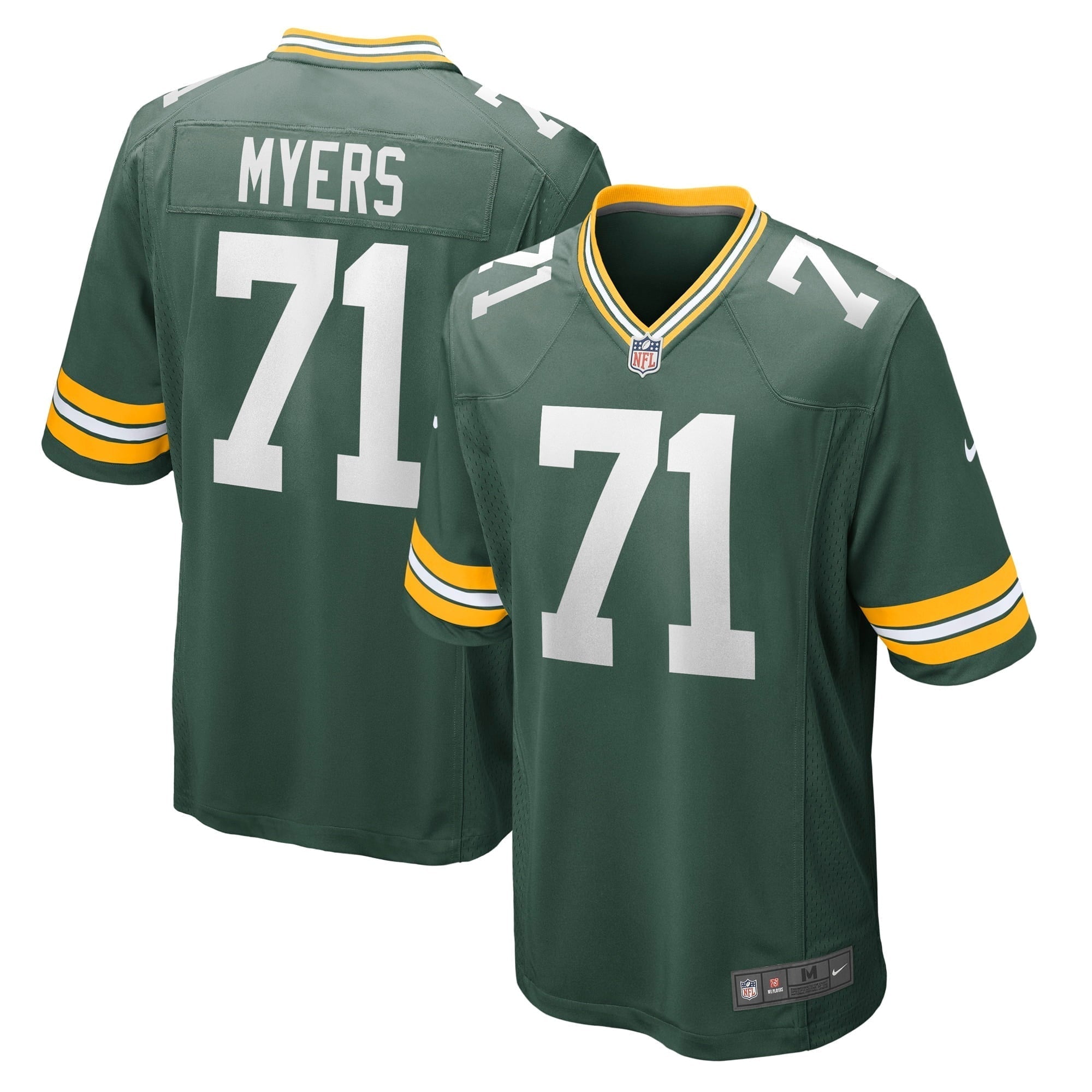 Men s Nike Josh Myers Green Green Bay Packers Game Jersey
