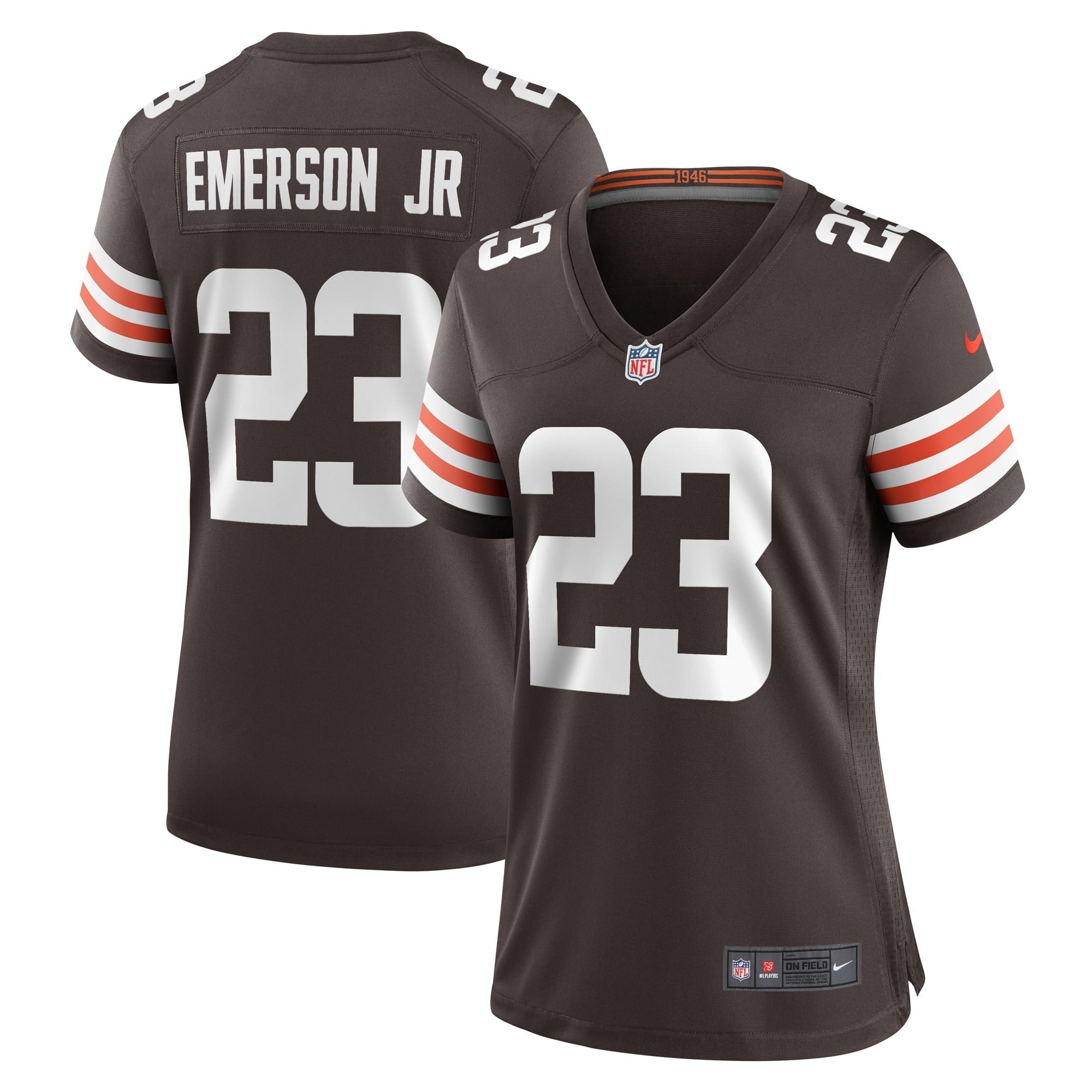 Women s Nike Martin Emerson Jr. Brown Cleveland Browns Game Player Jersey