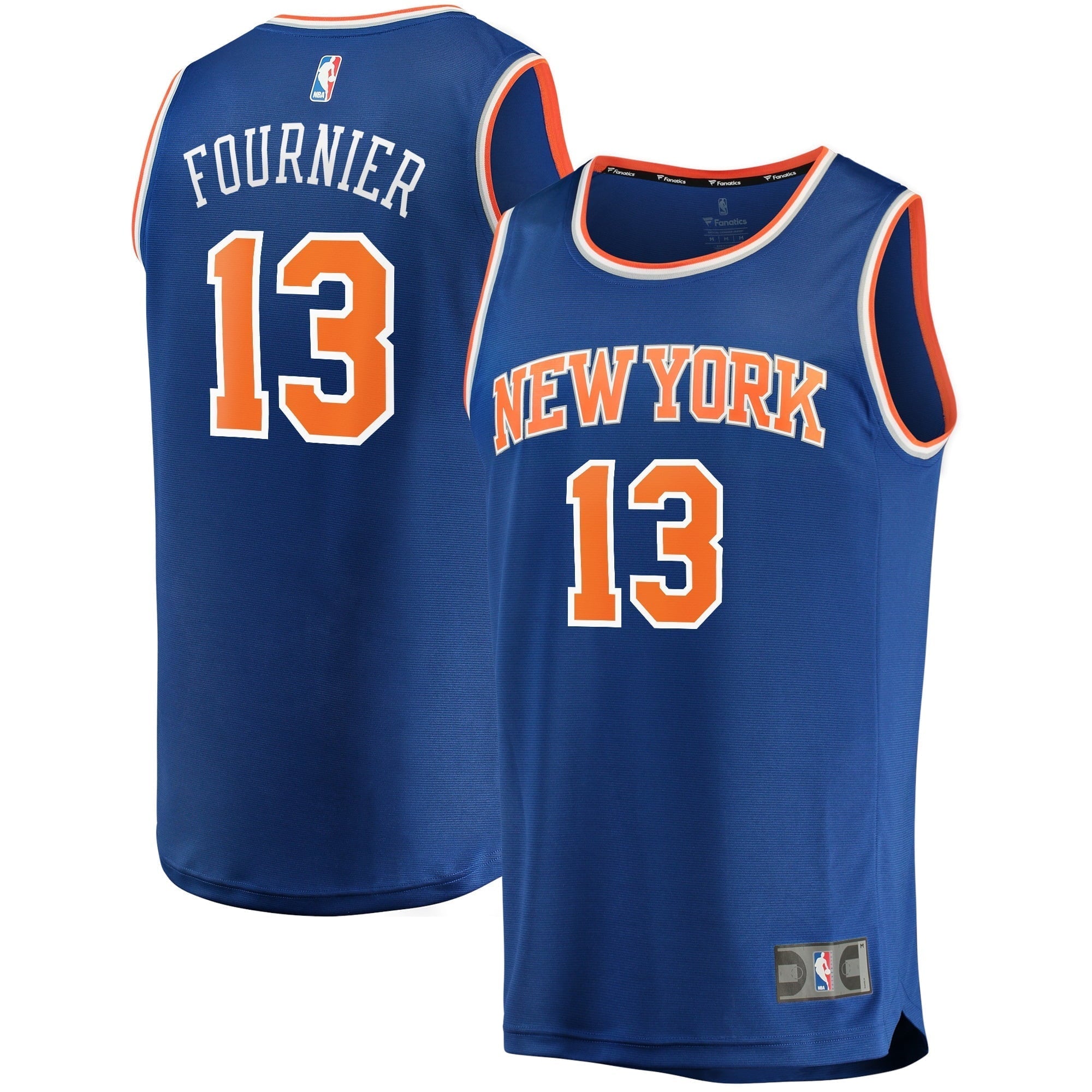 Men's Fanatics Branded Evan Fournier Blue New York Knicks 2021/22 Fast Break Replica Jersey - Icon Edition