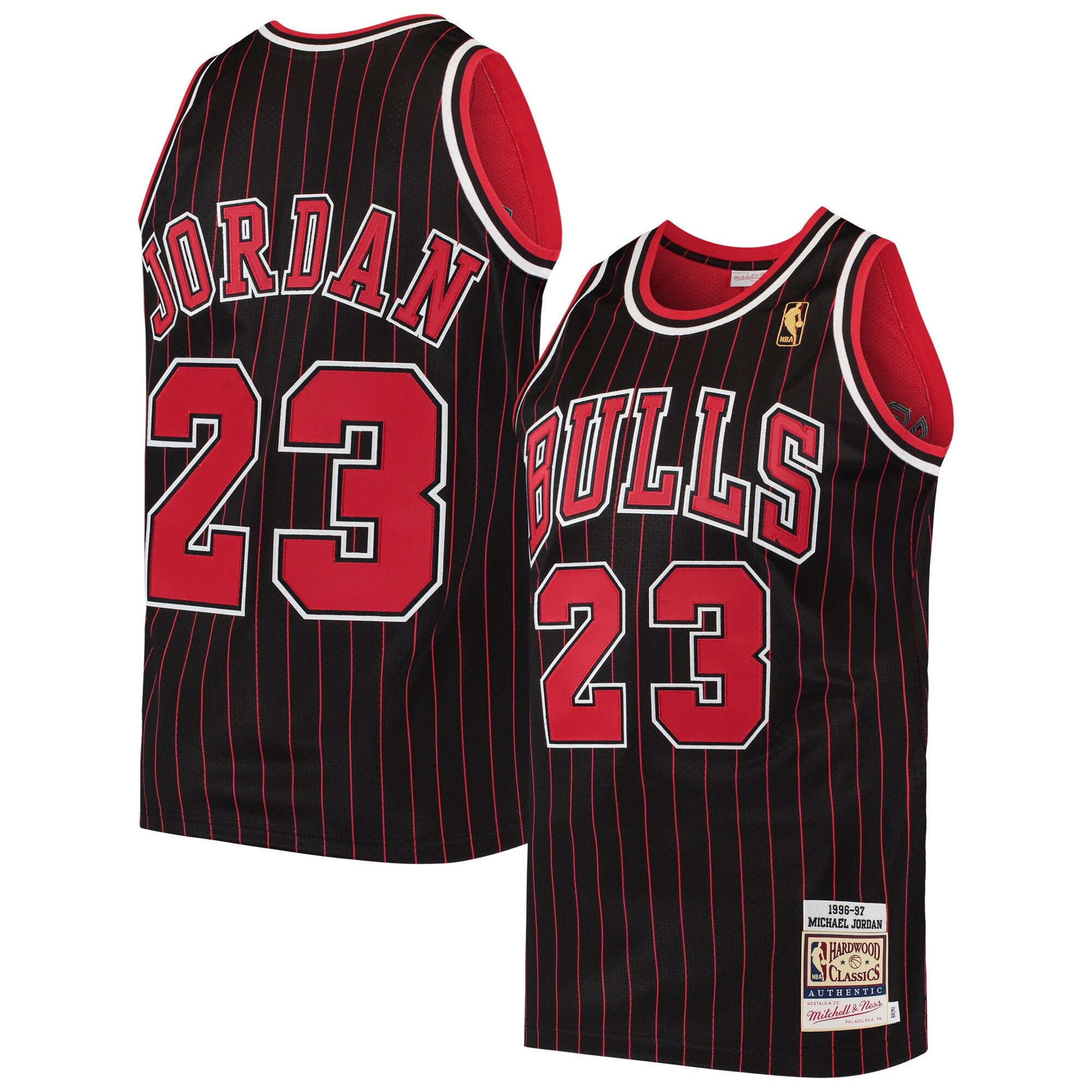 Michael Jordans Chicago Bulls Mitchell & Ness 1996 Hardwood Classics Authentic Jersey - Black