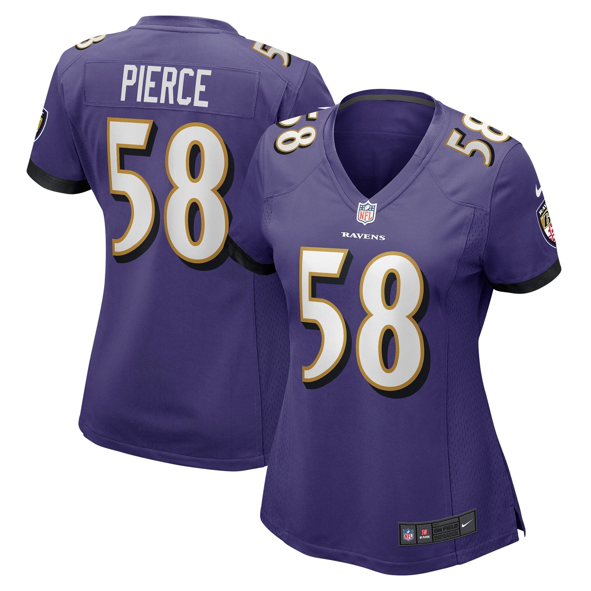 Women s Nike Michael Pierce Purple Baltimore Ravens Player Game Jersey