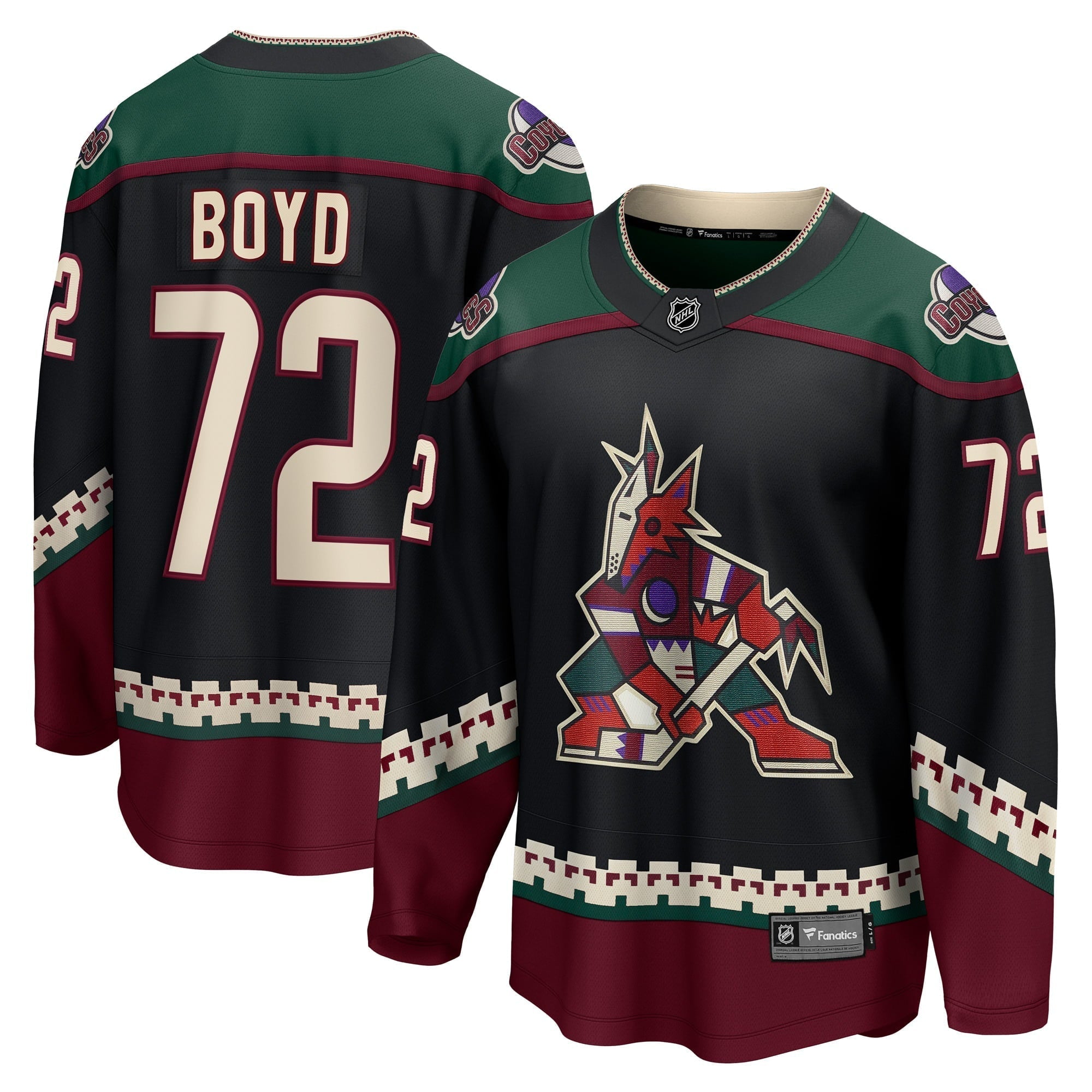 Men's Fanatics Branded Travis Boyd Black Arizona Coyotes Home Breakaway Player Jersey