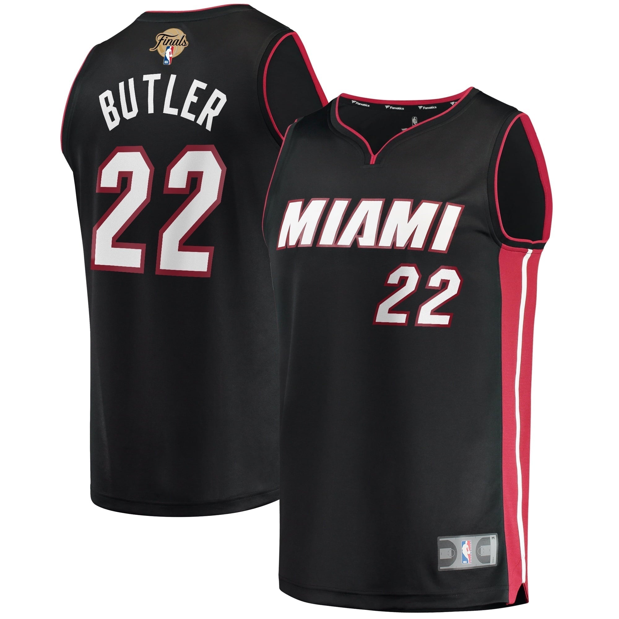 Men's Fanatics Branded Jimmy Butler Black Miami Heat 2023 NBA Finals Fast Break Player Jersey - Icon Edition
