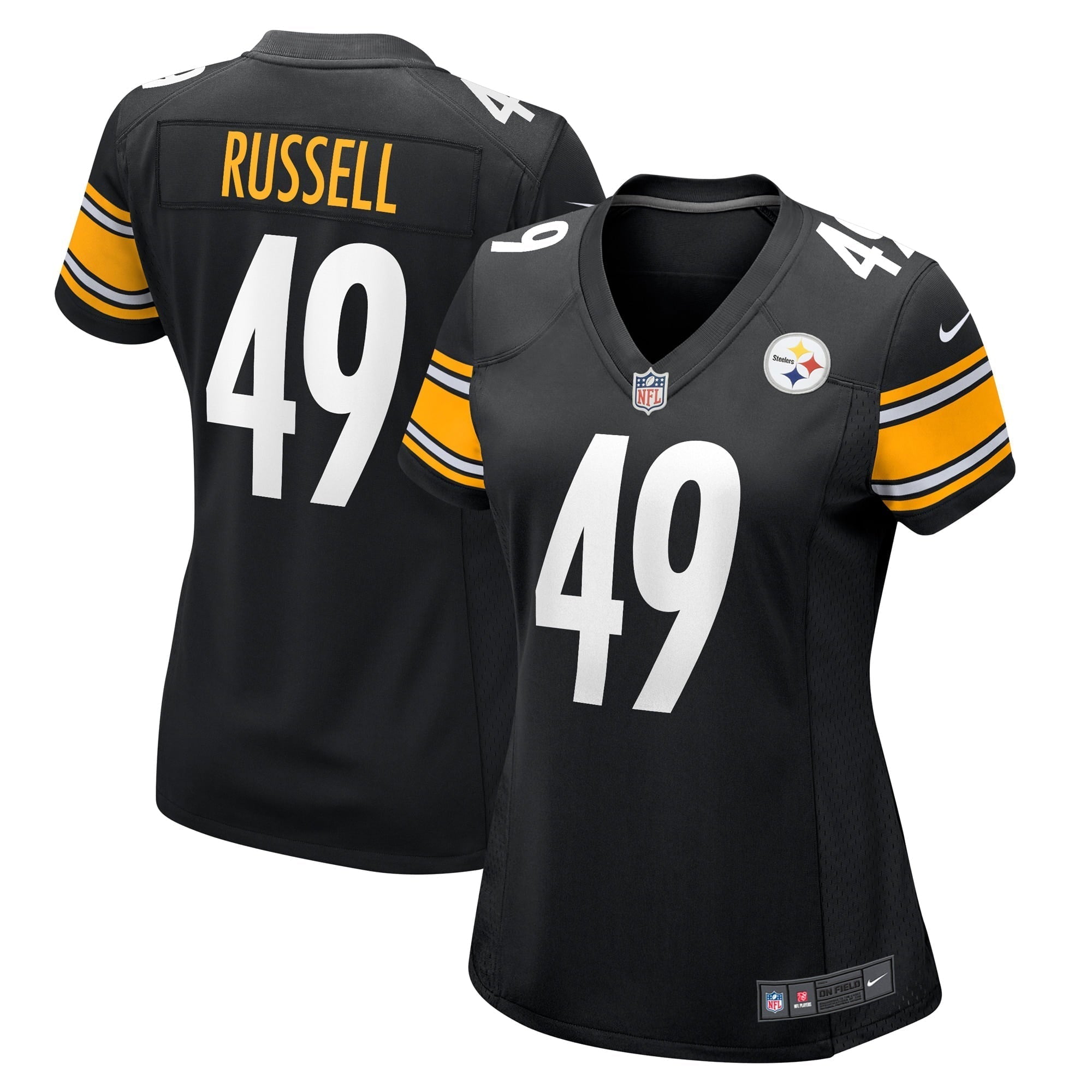 Women s Nike Chapelle Russell Athletic Black Pittsburgh Steelers Game Player Jersey