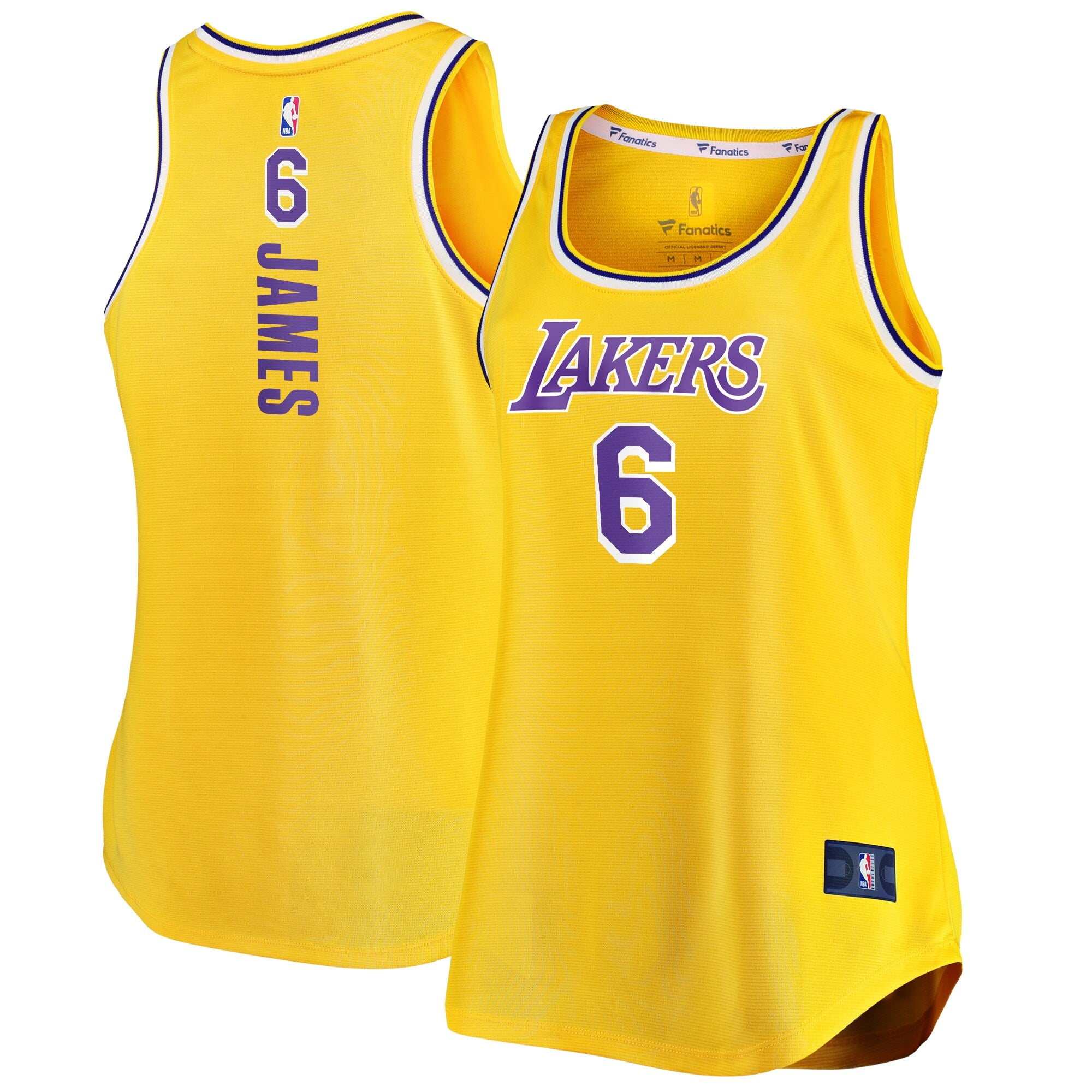 LeBron James Los Angeles Lakers Fanatics Branded Women's 2021/22 Fast Break Tank Jersey - Icon Edition - Gold