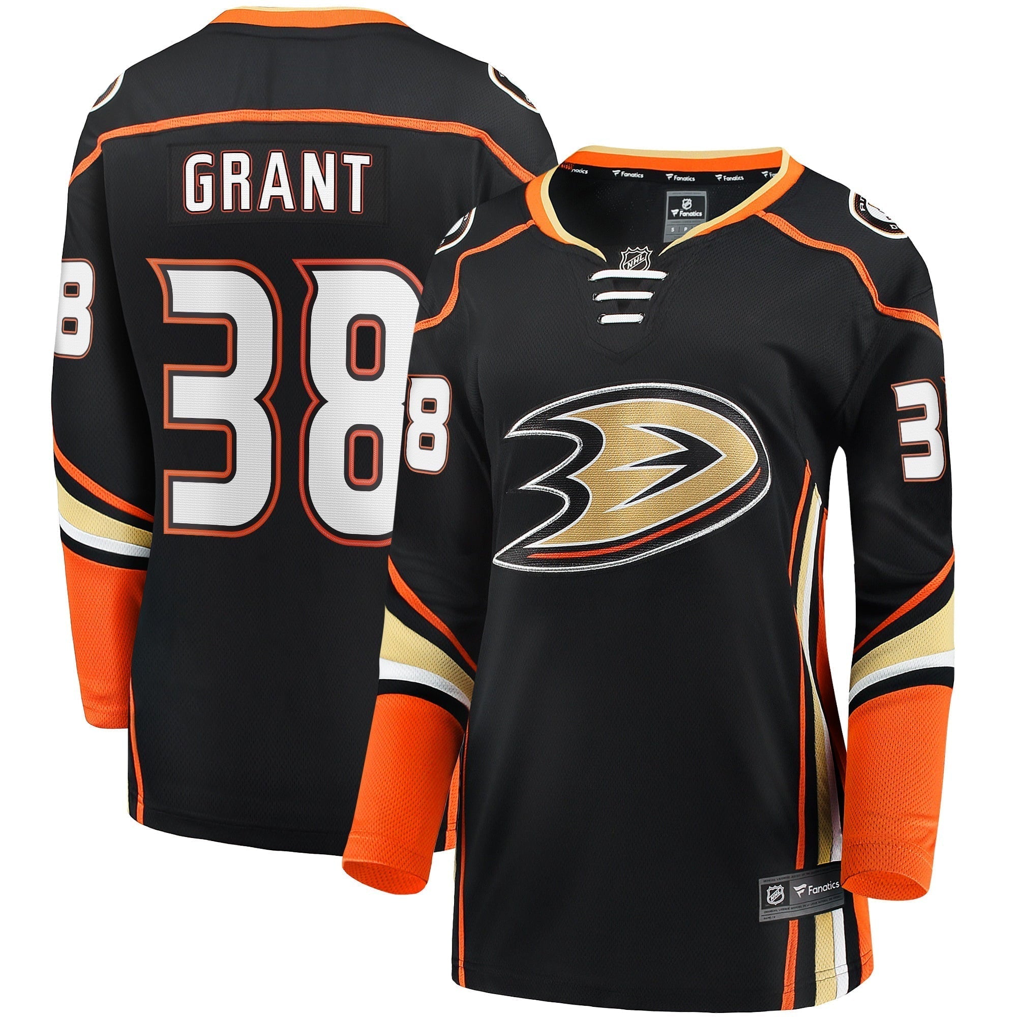 Women's Fanatics Branded Derek Grant Black Anaheim Ducks Home Breakaway Player Jersey