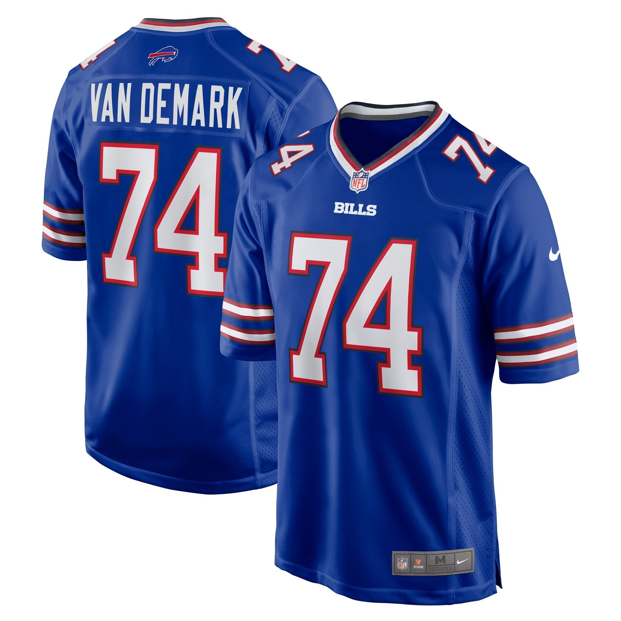 Men s Nike Ryan Van Demark Royal Buffalo Bills Game Player Jersey