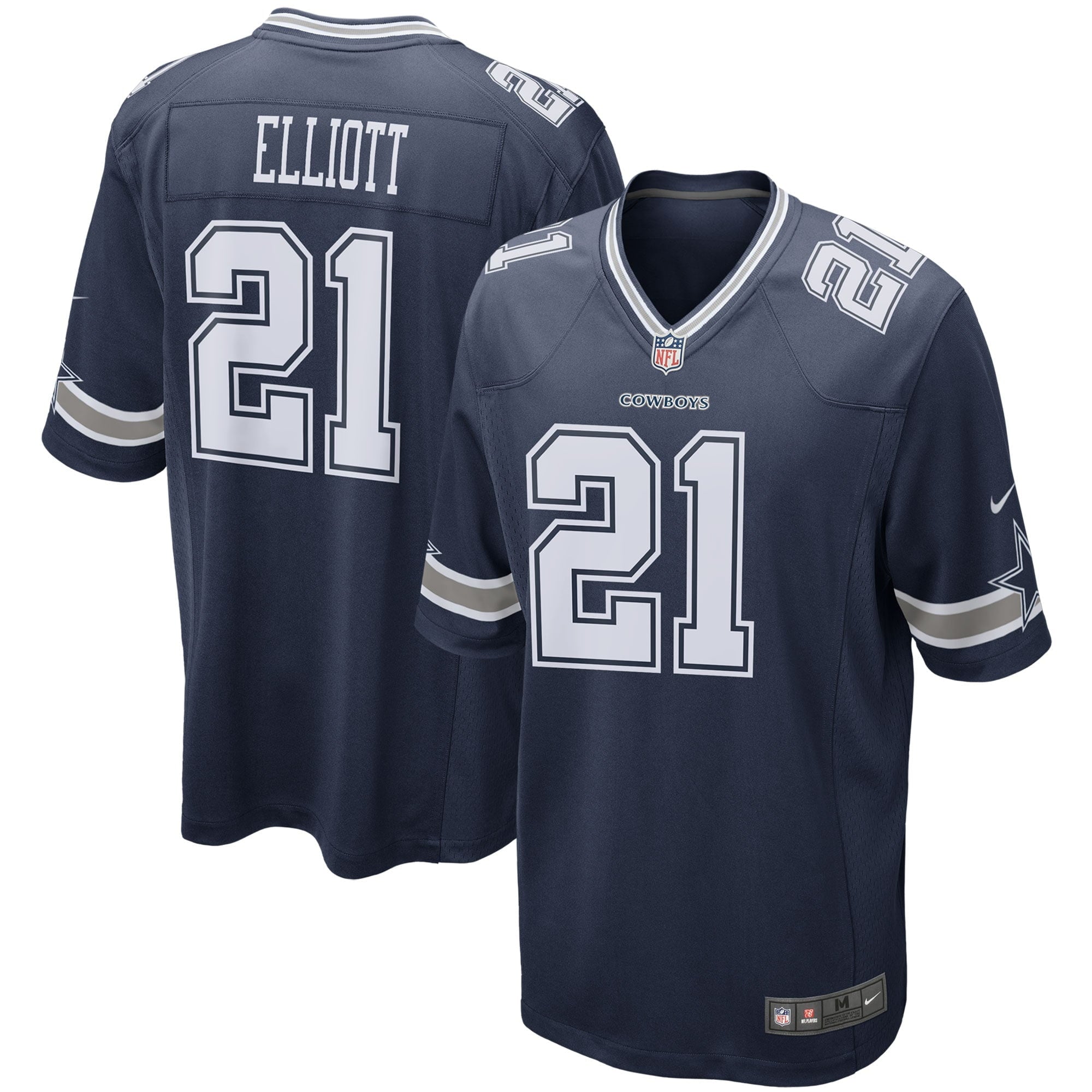 Men s Nike Ezekiel Elliott Navy Dallas Cowboys Game Team Jersey