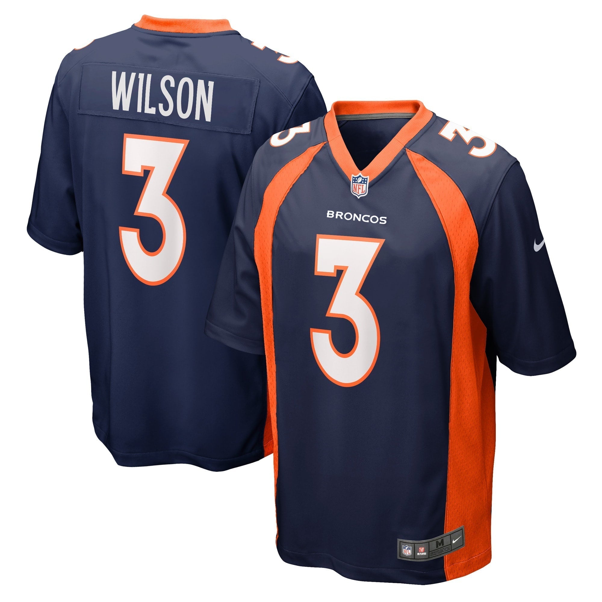 Men s Nike  Russell Wilson  Navy Denver Broncos Alternate Game Jersey