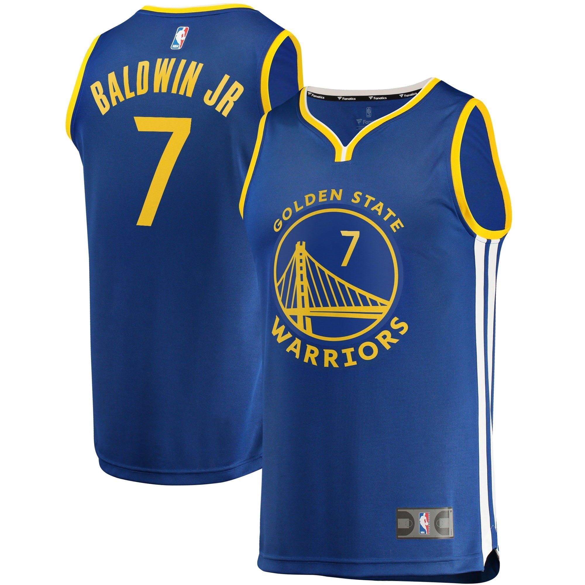 Men's Fanatics Branded Patrick Baldwin Jr. Royal Golden State Warriors 2021/22 Fast Break Replica Jersey - Icon Edition