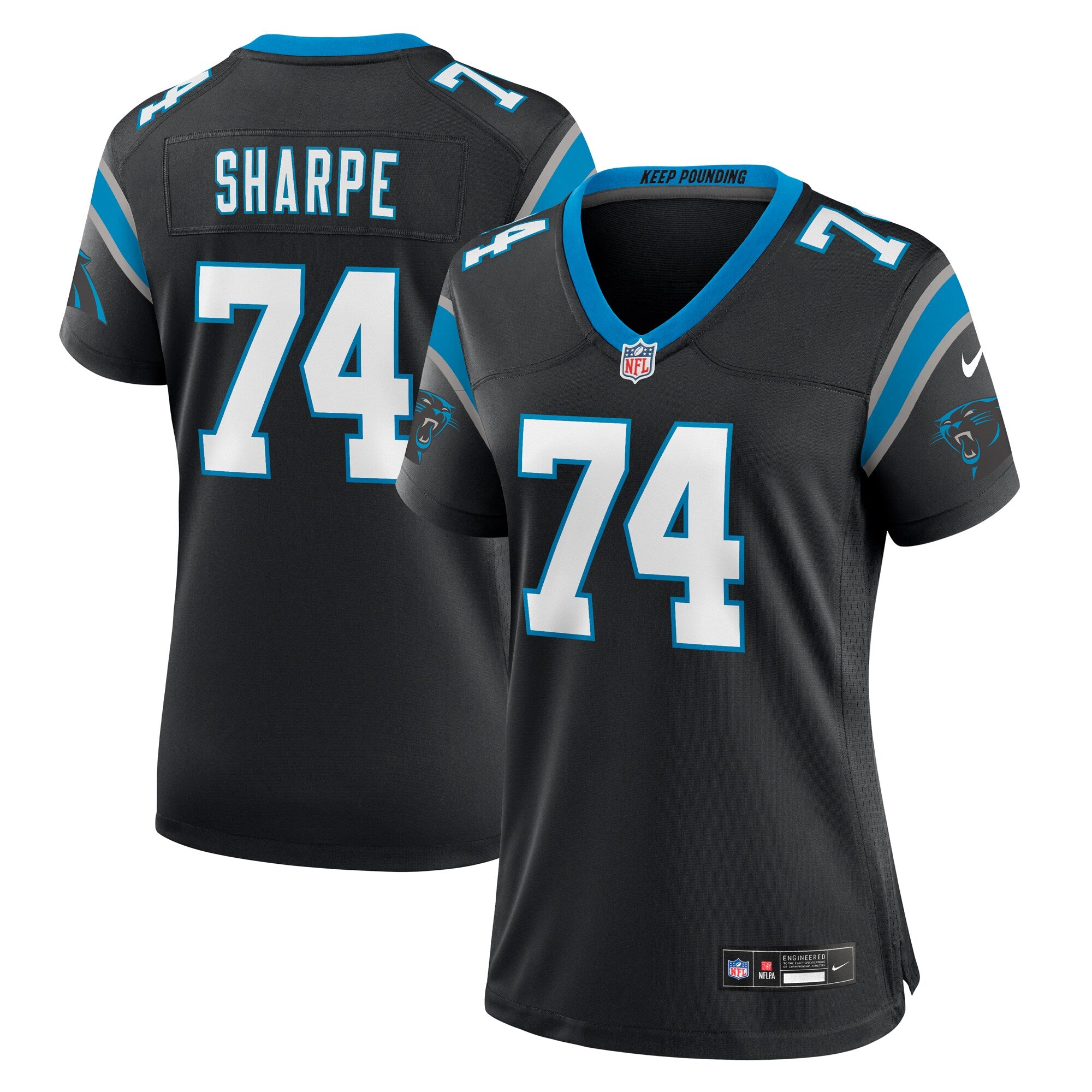 David Sharpe Carolina Panthers Nike Women s Team Game Jersey    Black