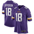 Men s Nike Justin Jefferson Purple Minnesota Vikings Player Game Jersey