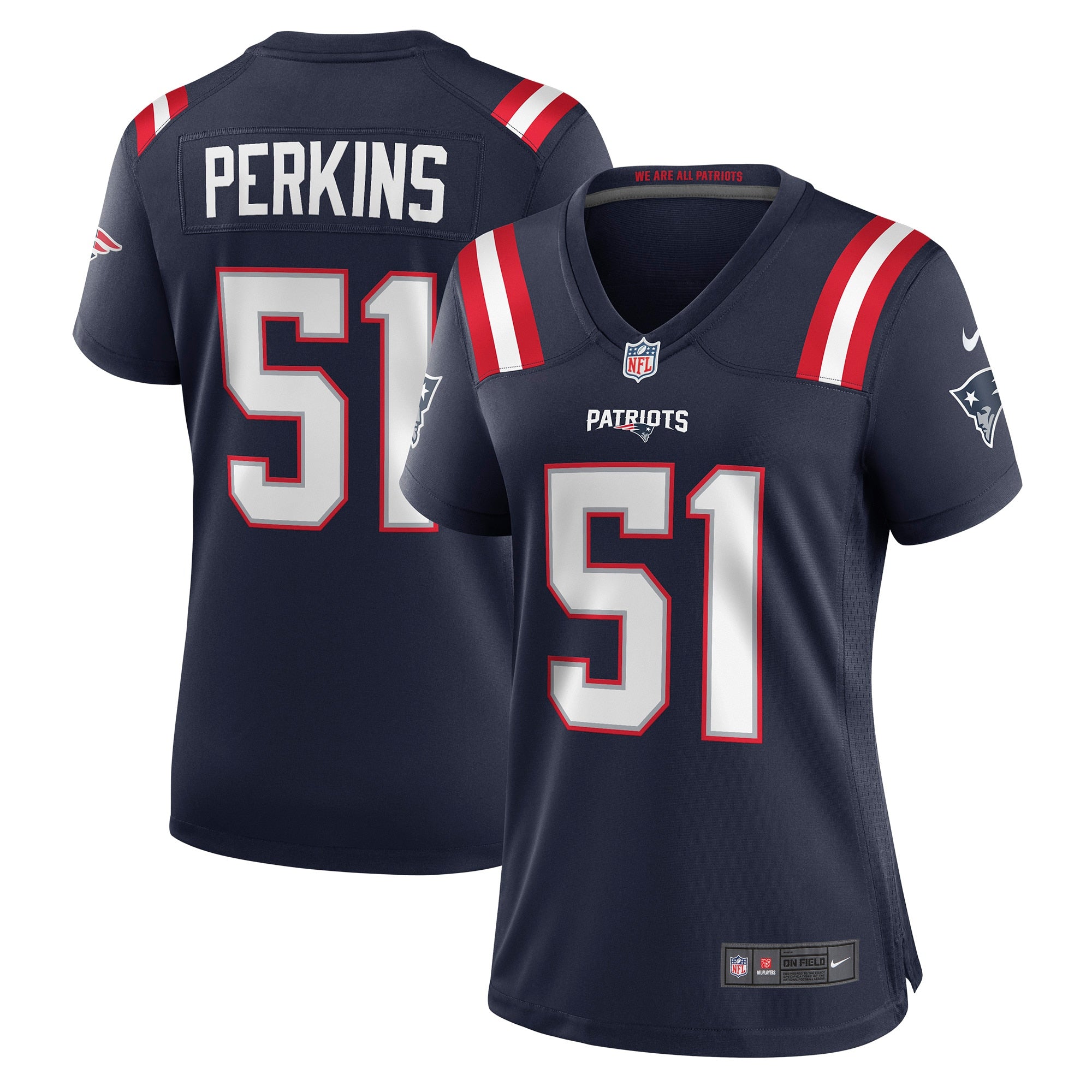 Ronnie Perkins New England Patriots Nike Women s Game Jersey   Navy