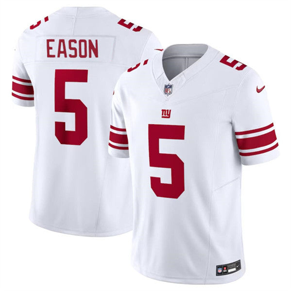 Men s New York Giants Jacob Eason White 2023 Vapor Untouchable Limited Stitched Jerseys