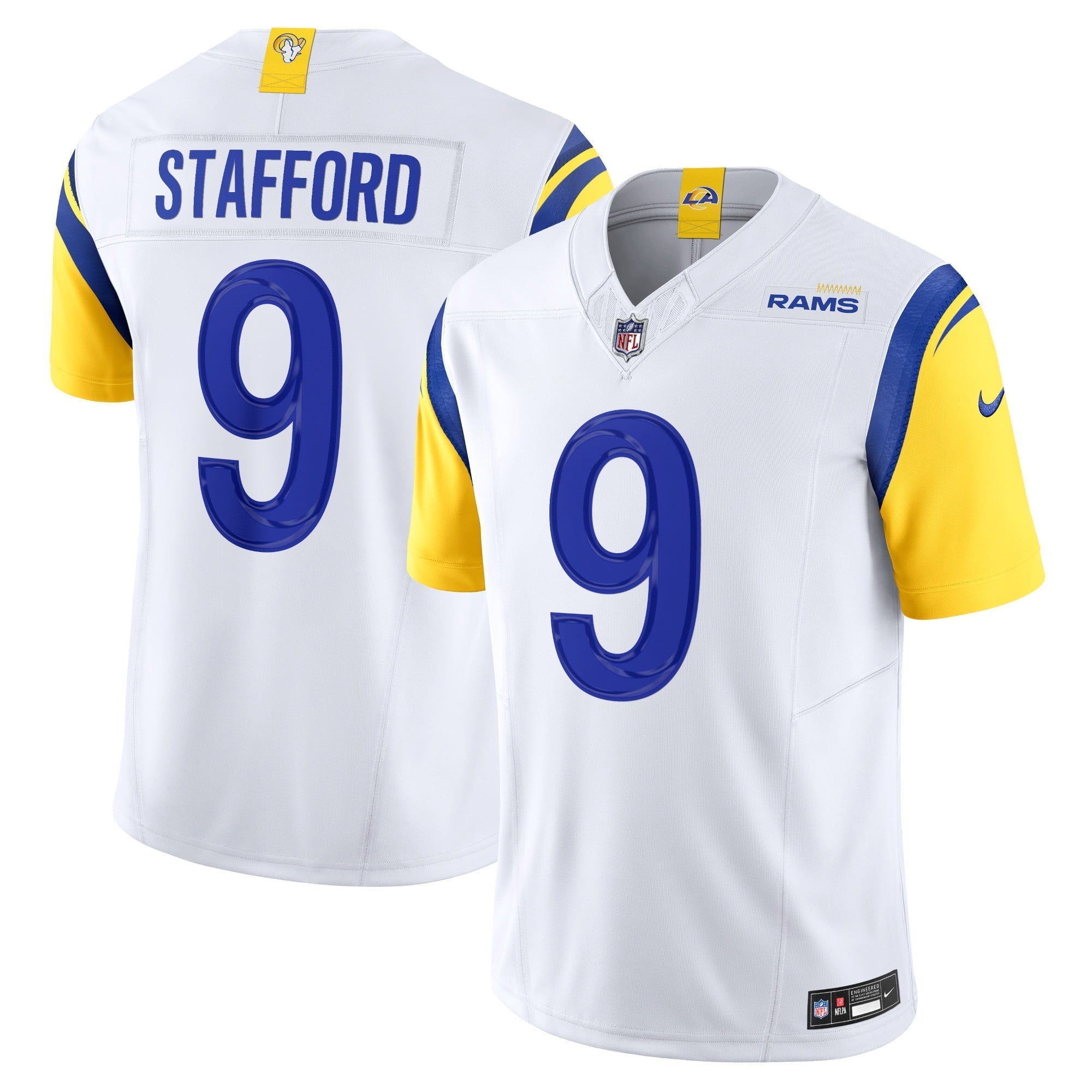 Men s Nike Matthew Stafford White Los Angeles Rams Vapor F.U.S.E. Limited Jersey