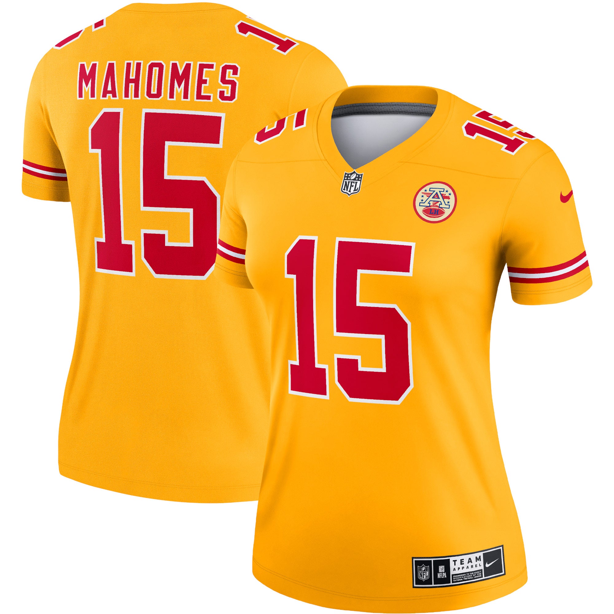 Patrick Mahomes Kansas City Chiefs Nike Women s Inverted Legend Jersey   Gold