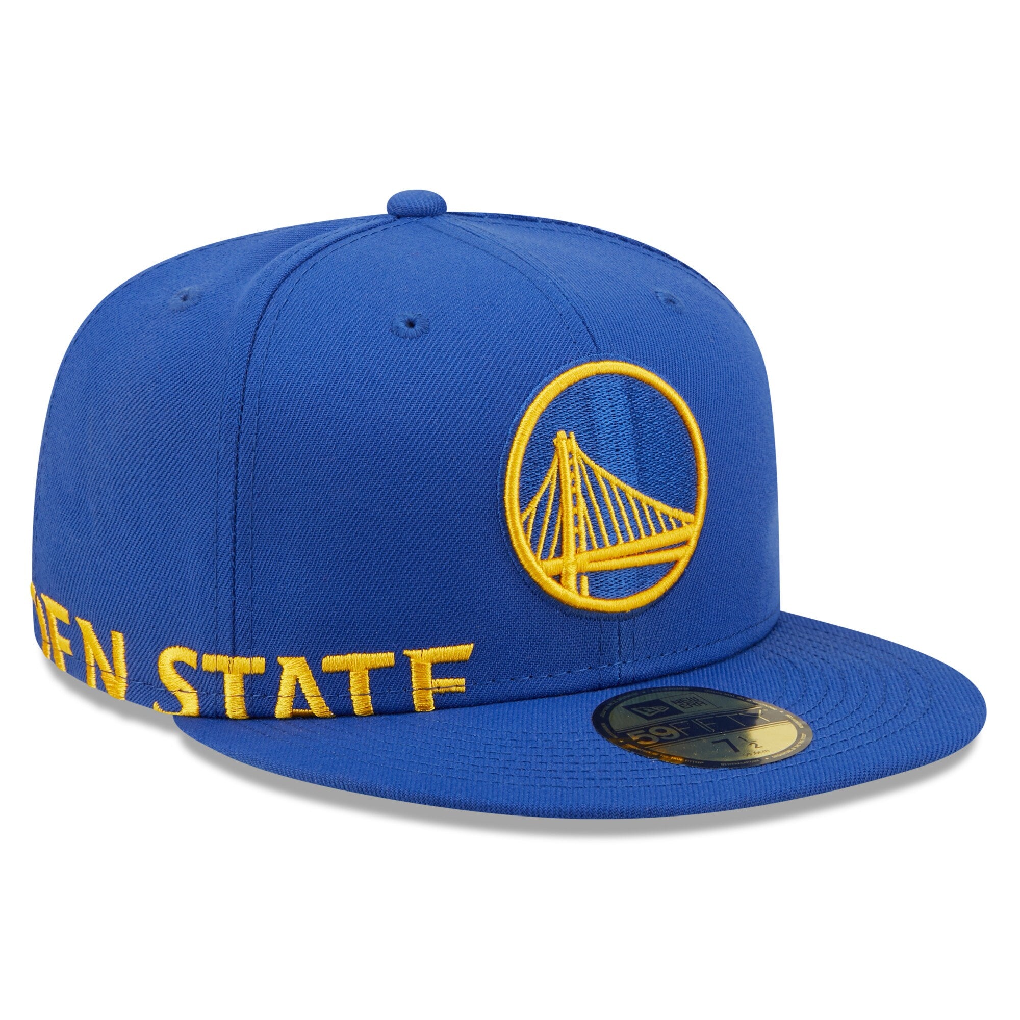 Golden State Warriors New Era Side Split 59FIFTY Fitted Hat - Royal