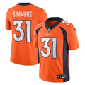 Men s Nike Justin Simmons Orange Denver Broncos  Vapor Untouchable Limited Jersey