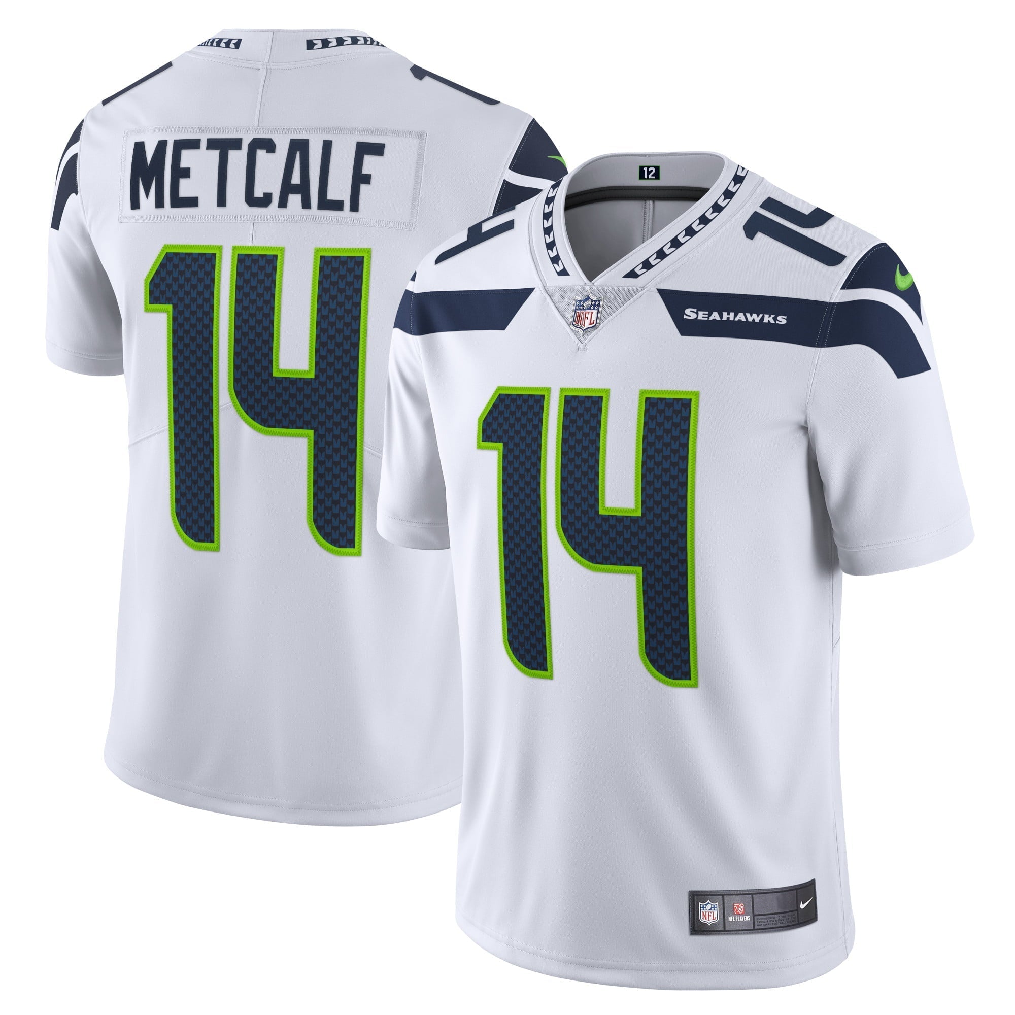 Men s Nike DK Metcalf White Seattle Seahawks Vapor Limited Jersey