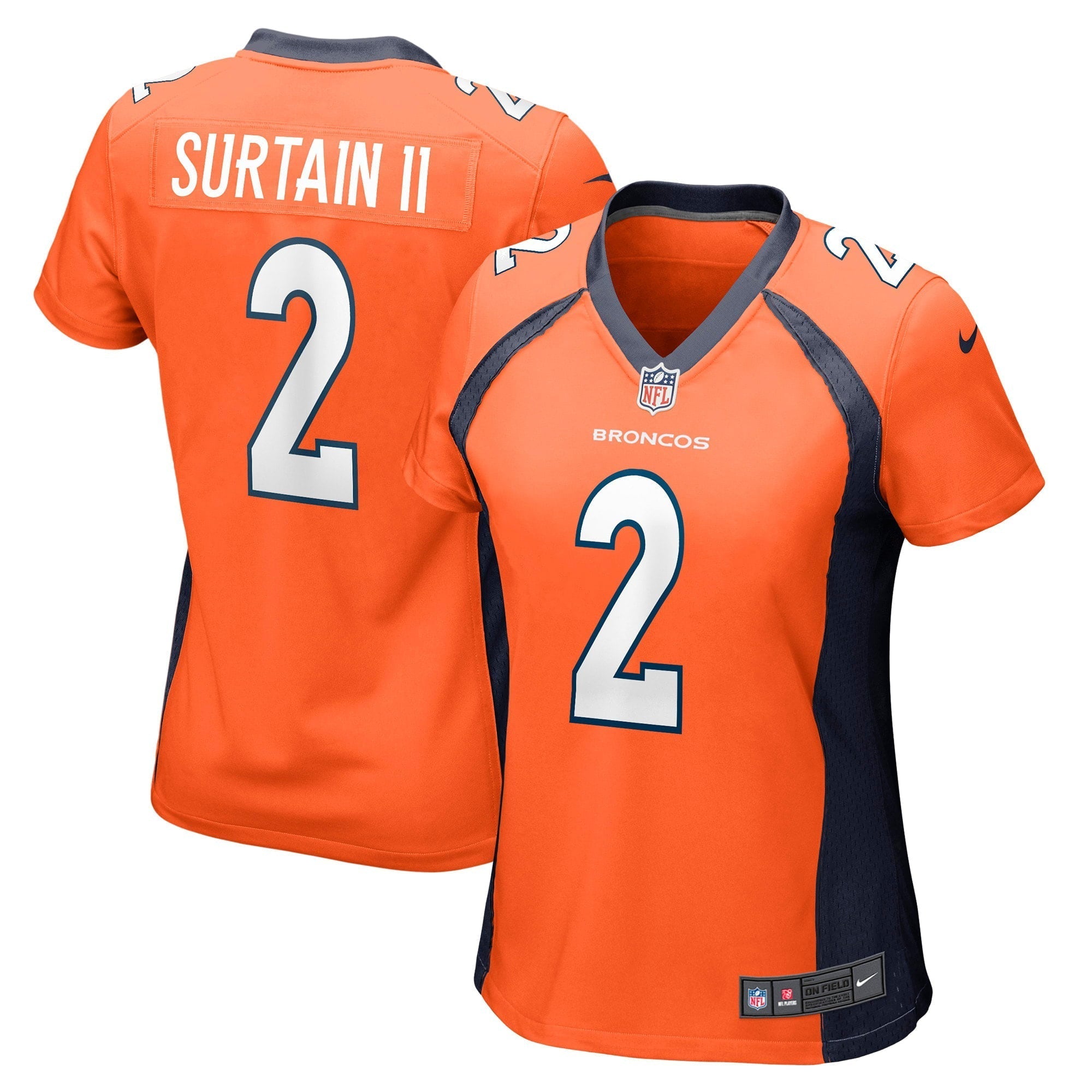 Women s Nike Patrick Surtain II Orange Denver Broncos Game Jersey