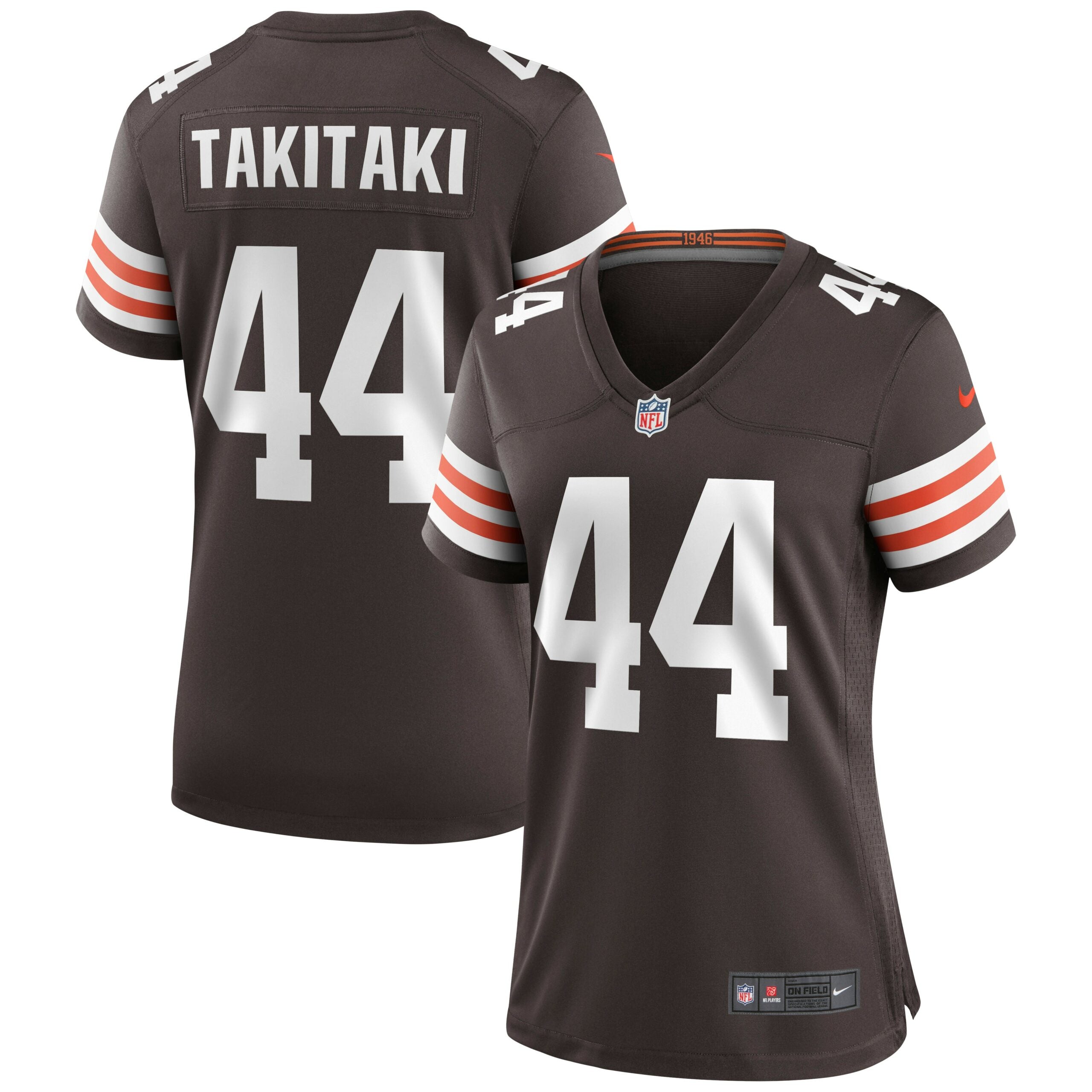 Sione Takitaki Cleveland Browns Nike Women s Game Jersey   Brown