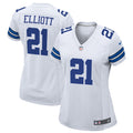 Women s Dallas Cowboys Ezekiel Elliott Team Game Jersey White