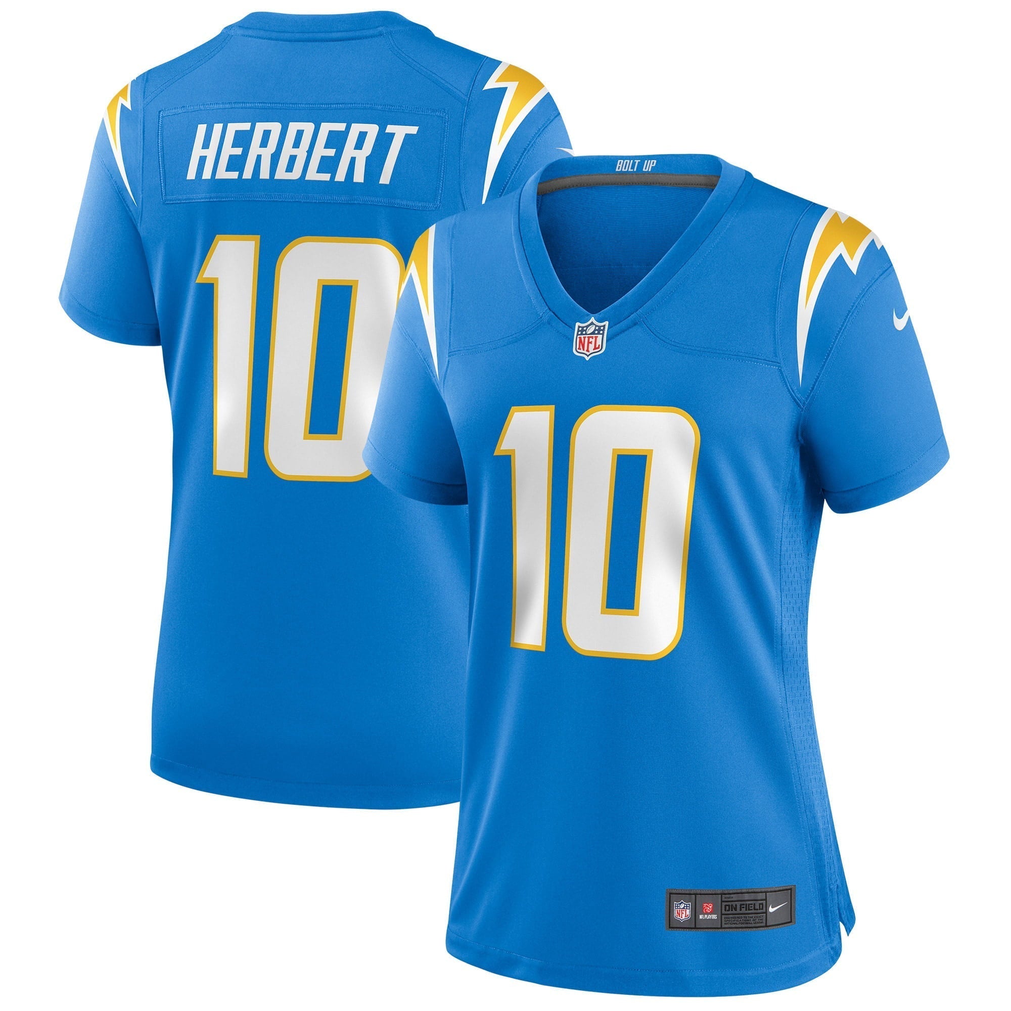 Women s Nike Justin Herbert Powder Blue Los Angeles Chargers Game Jersey