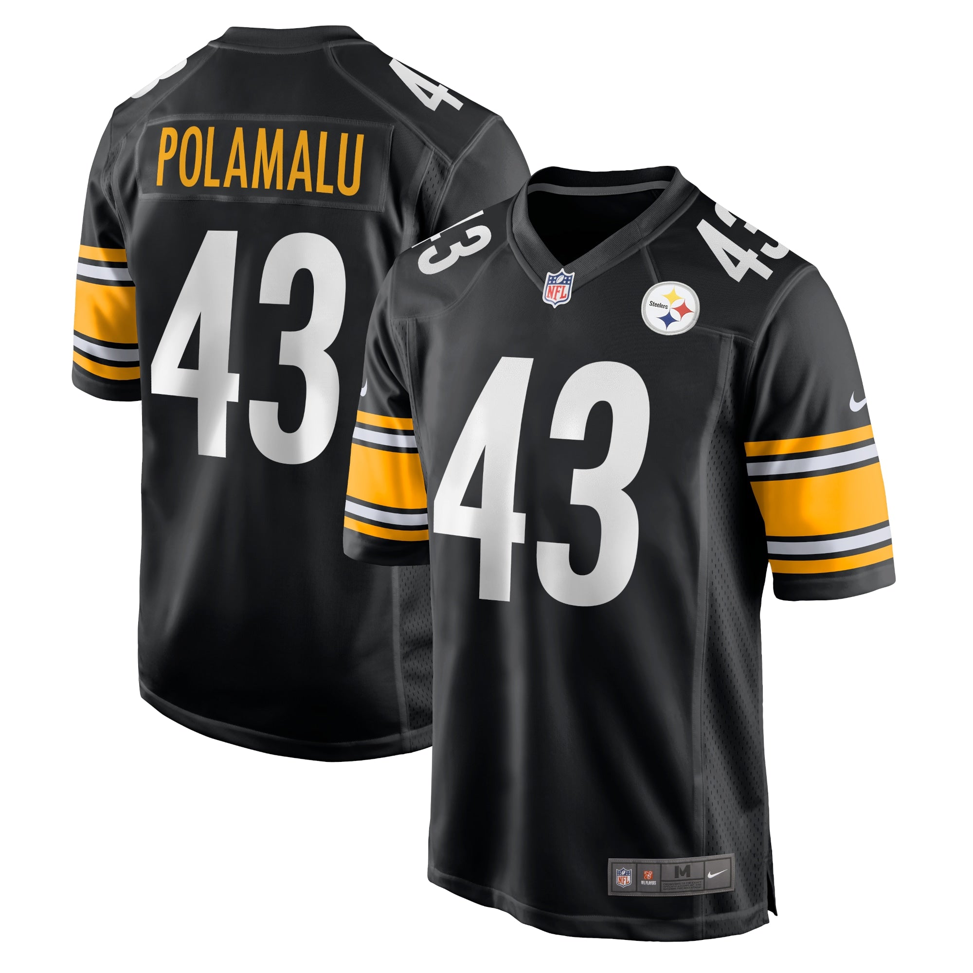 Troy Polamalu Pittsburgh Steelers Nike Retired Player Game Jersey   Black