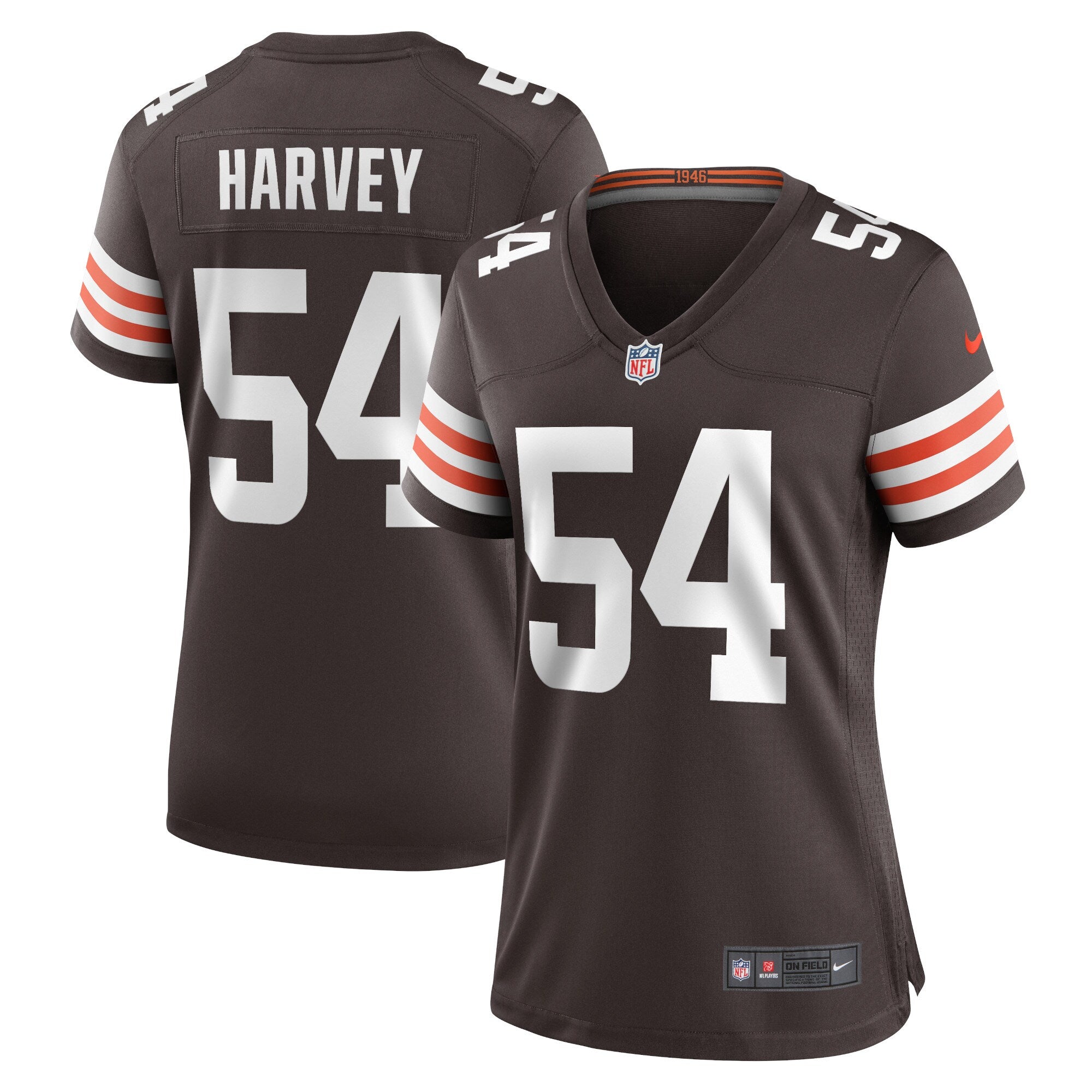 Willie Harvey Cleveland Browns Nike Women s Player Game Jersey   Brown