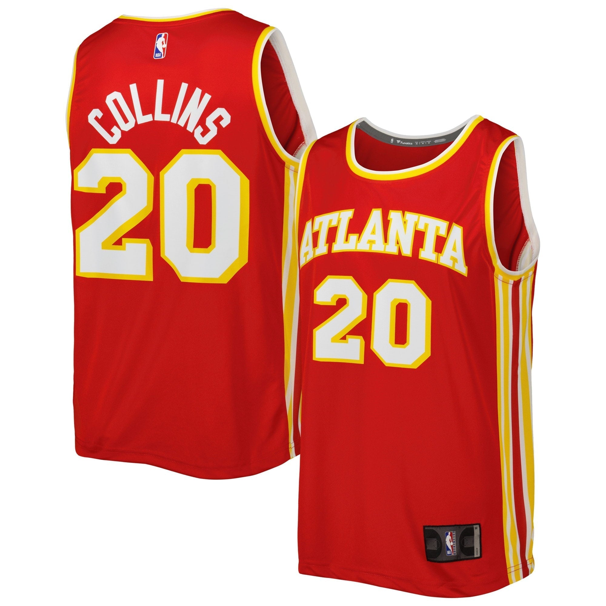 Men's Fanatics Branded John Collins Red Atlanta Hawks, NBA Jerseys 2021/22 Fast Break Player Jersey - Icon Edition