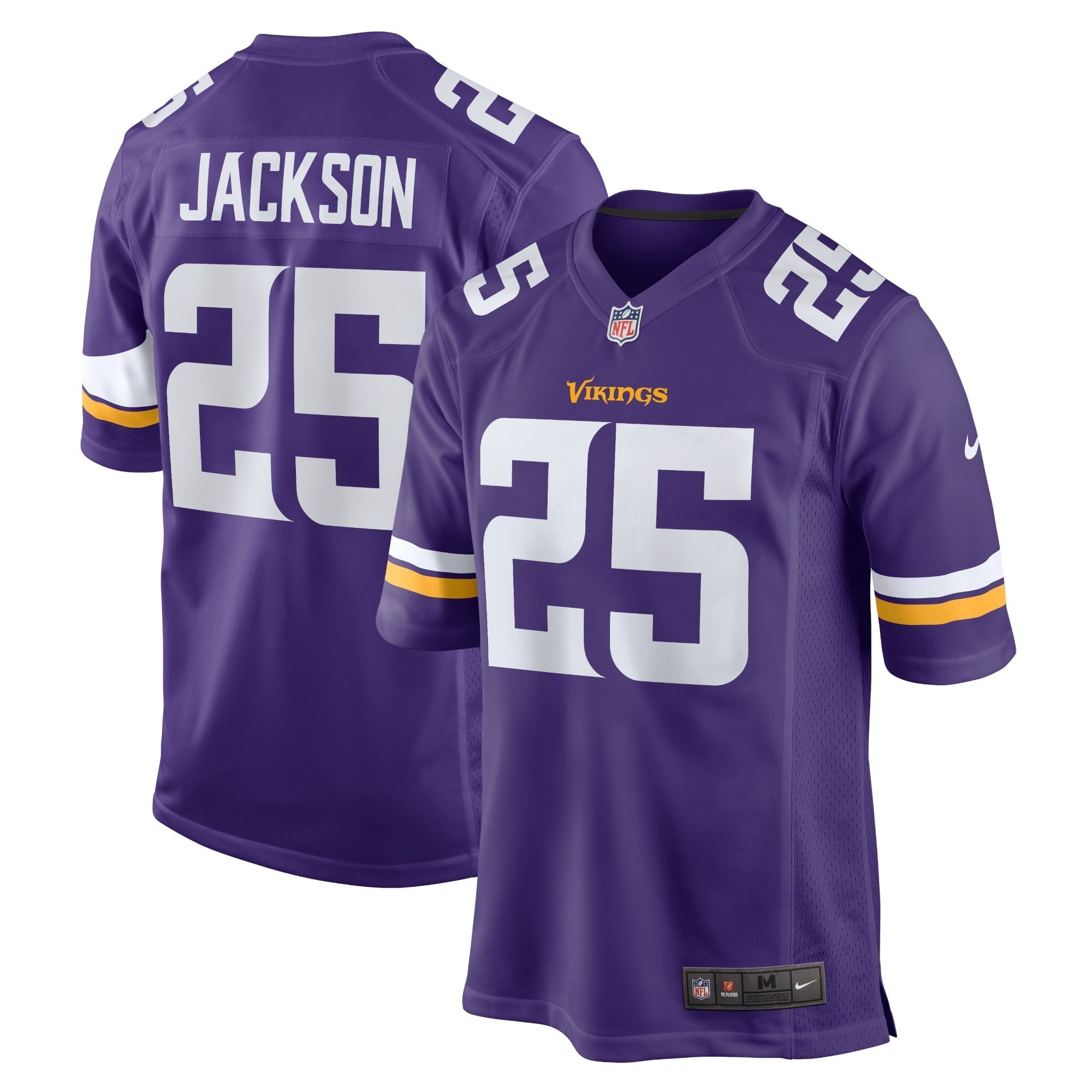 Men s Nike Theo Jackson Purple Minnesota Vikings Home Game Player Jersey